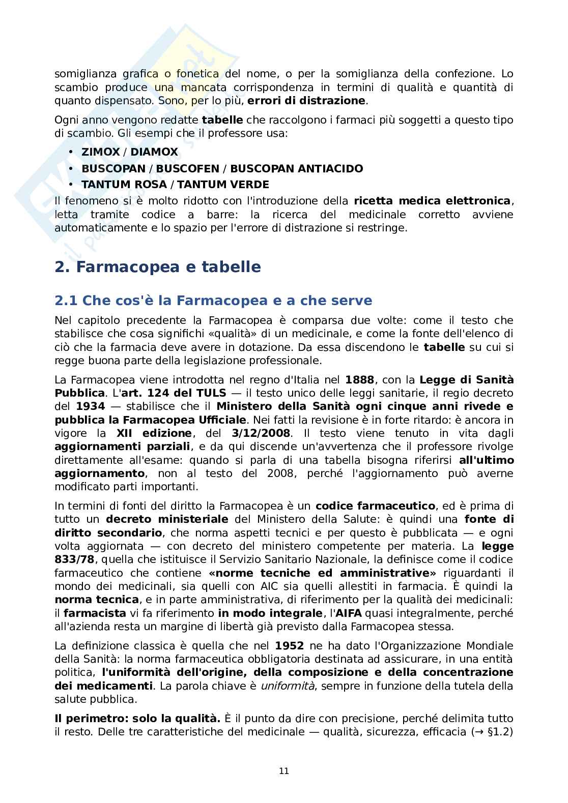 Tecnologia e legislazione farmaceutica con laboratorio di preparazioni galeniche Pag. 11