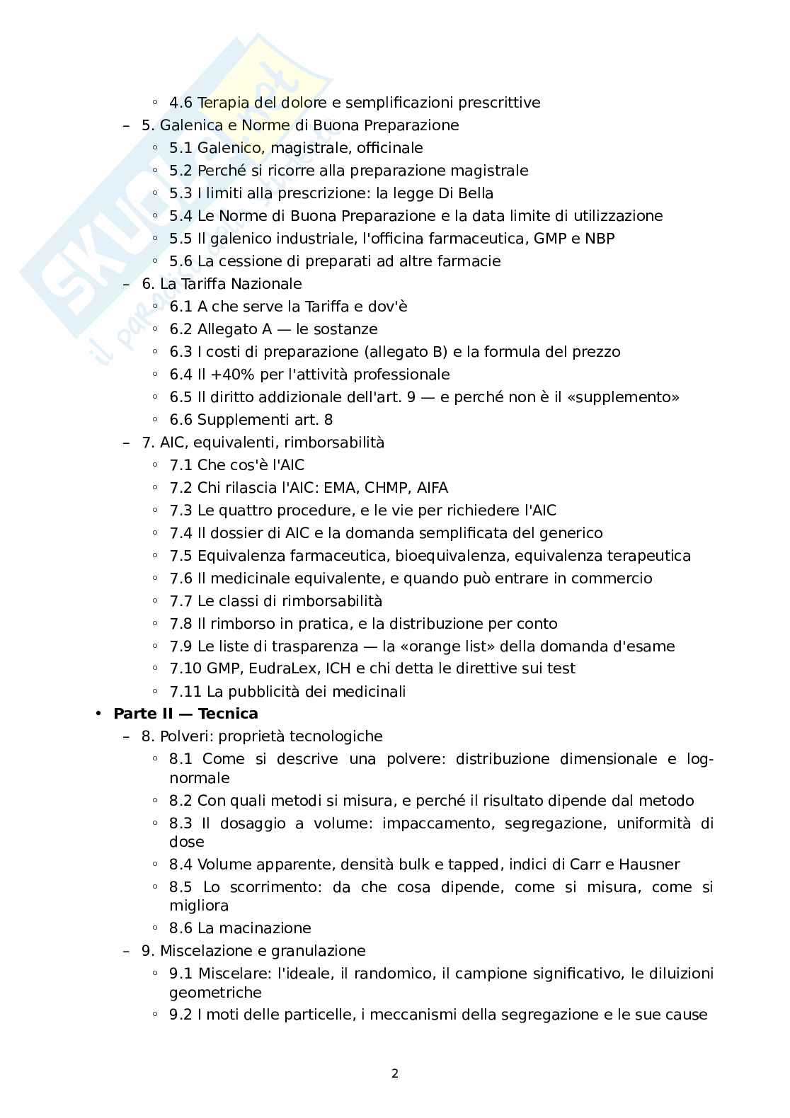 Tecnologia e legislazione farmaceutica con laboratorio di preparazioni galeniche Pag. 2