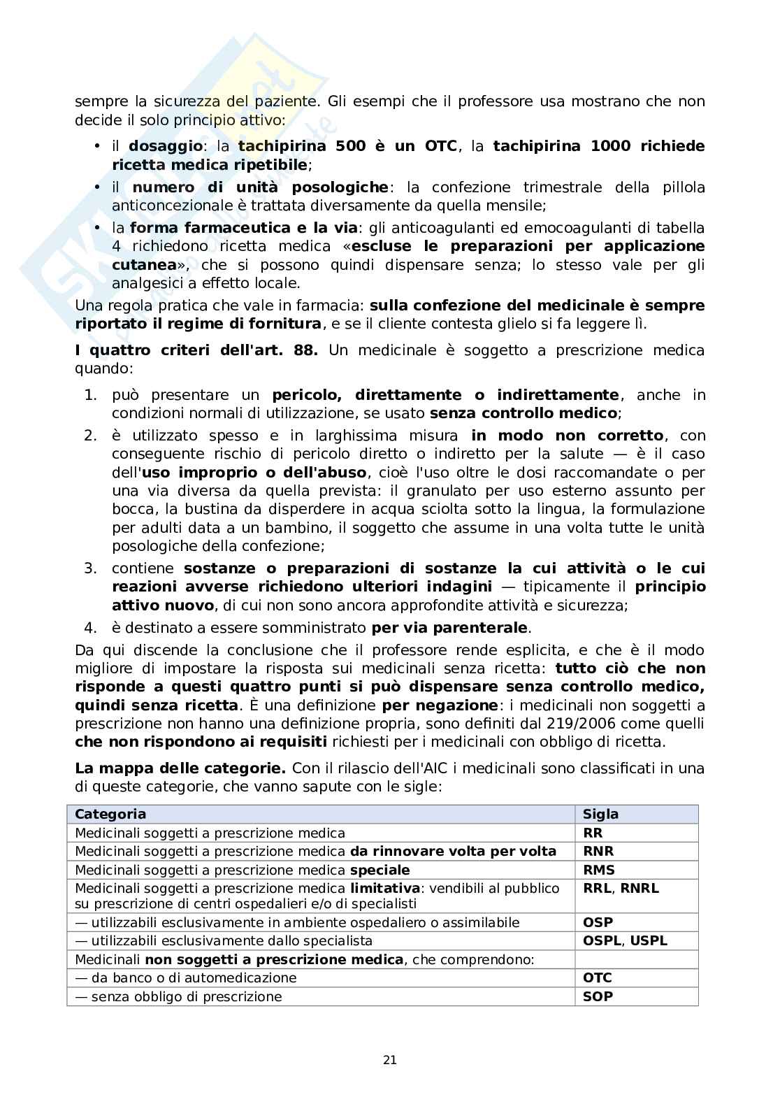 Tecnologia e legislazione farmaceutica con laboratorio di preparazioni galeniche Pag. 21