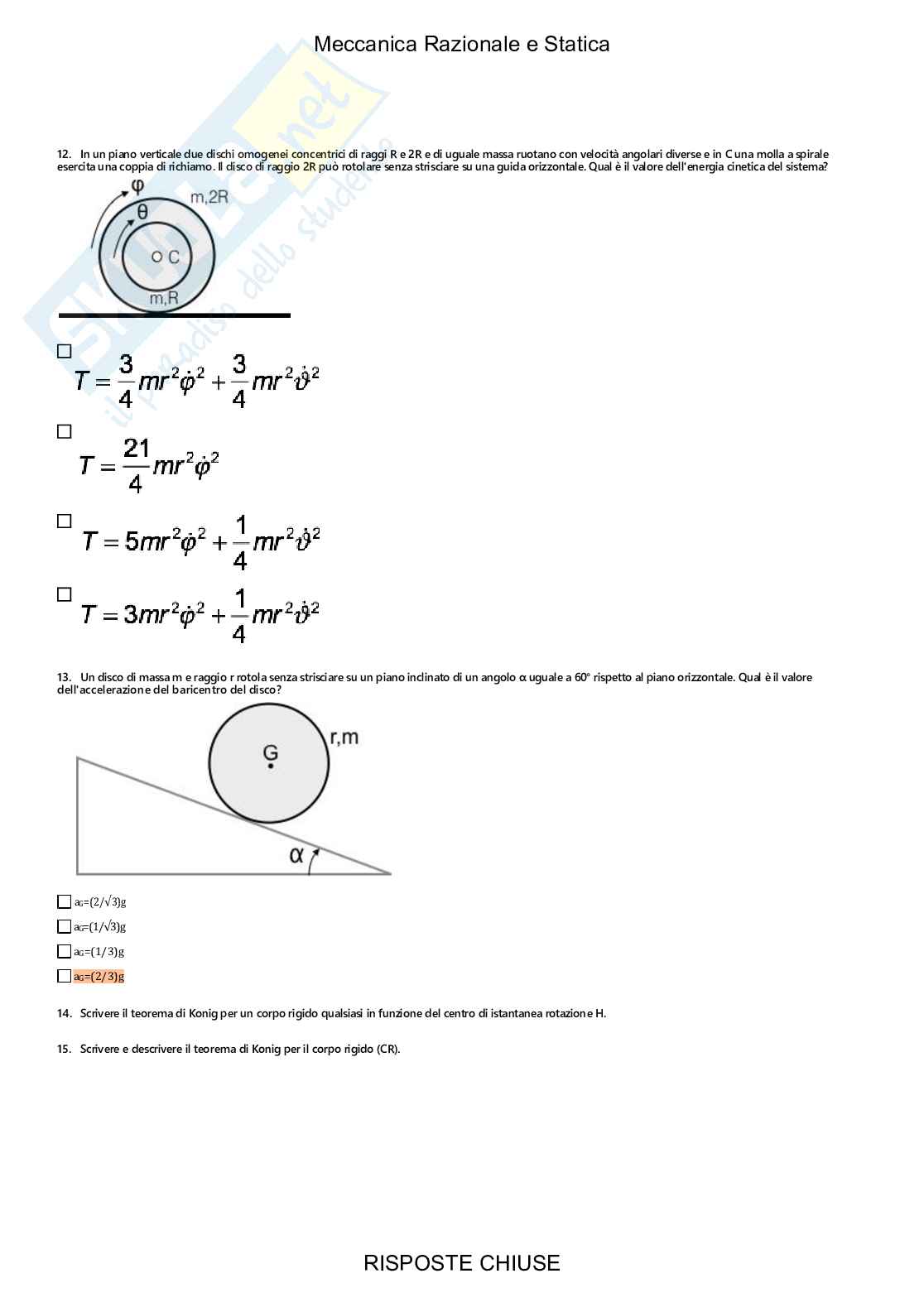 Meccanica razionale e statica - Paniere compilato Pag. 56