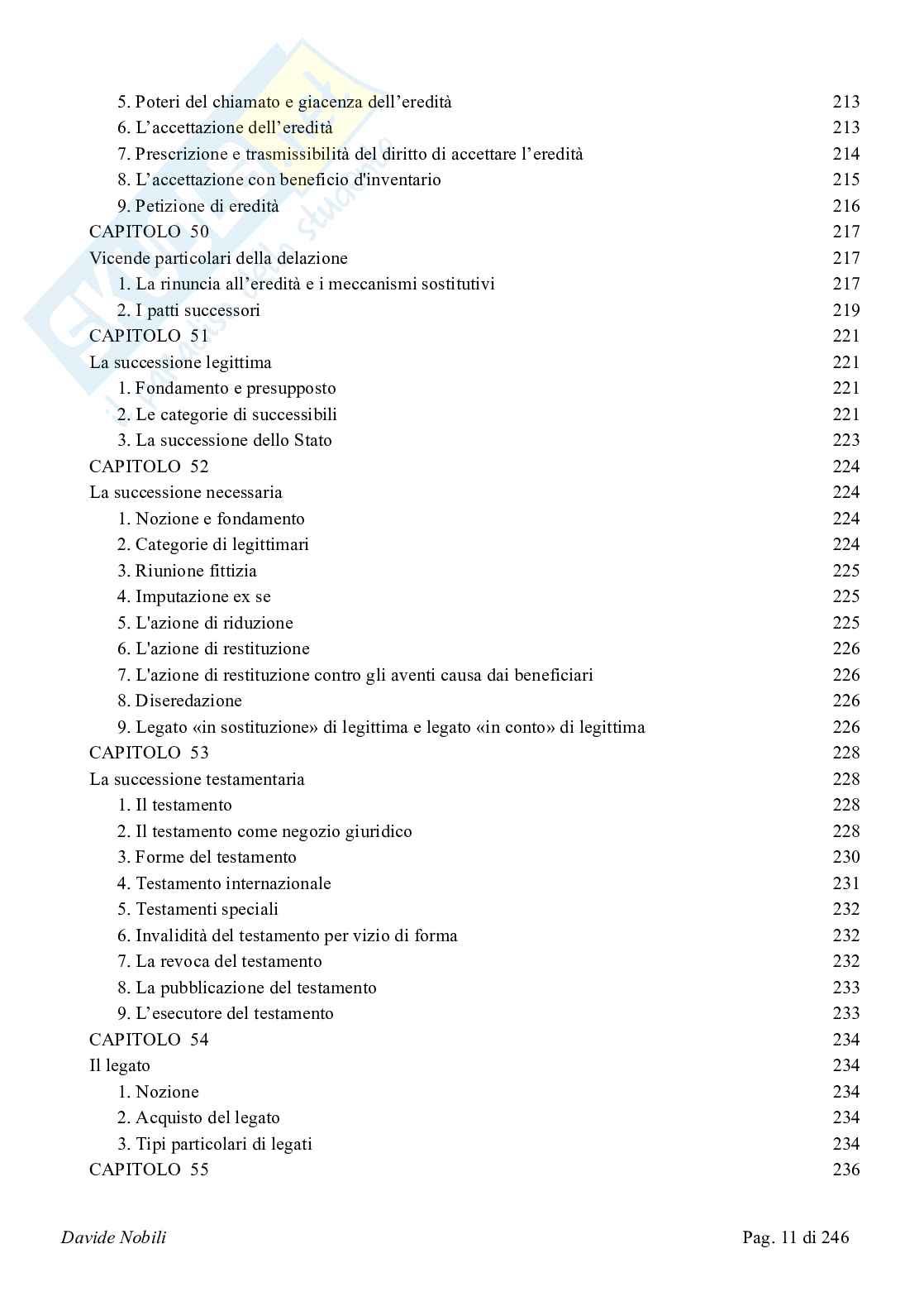 Riassunto esame Diritto Privato, Prof. Scotti Anna, libro consigliato Manuale Diritto Privato, 27 edizione, Torrente, Schlesinger, Anelli   Pag. 11