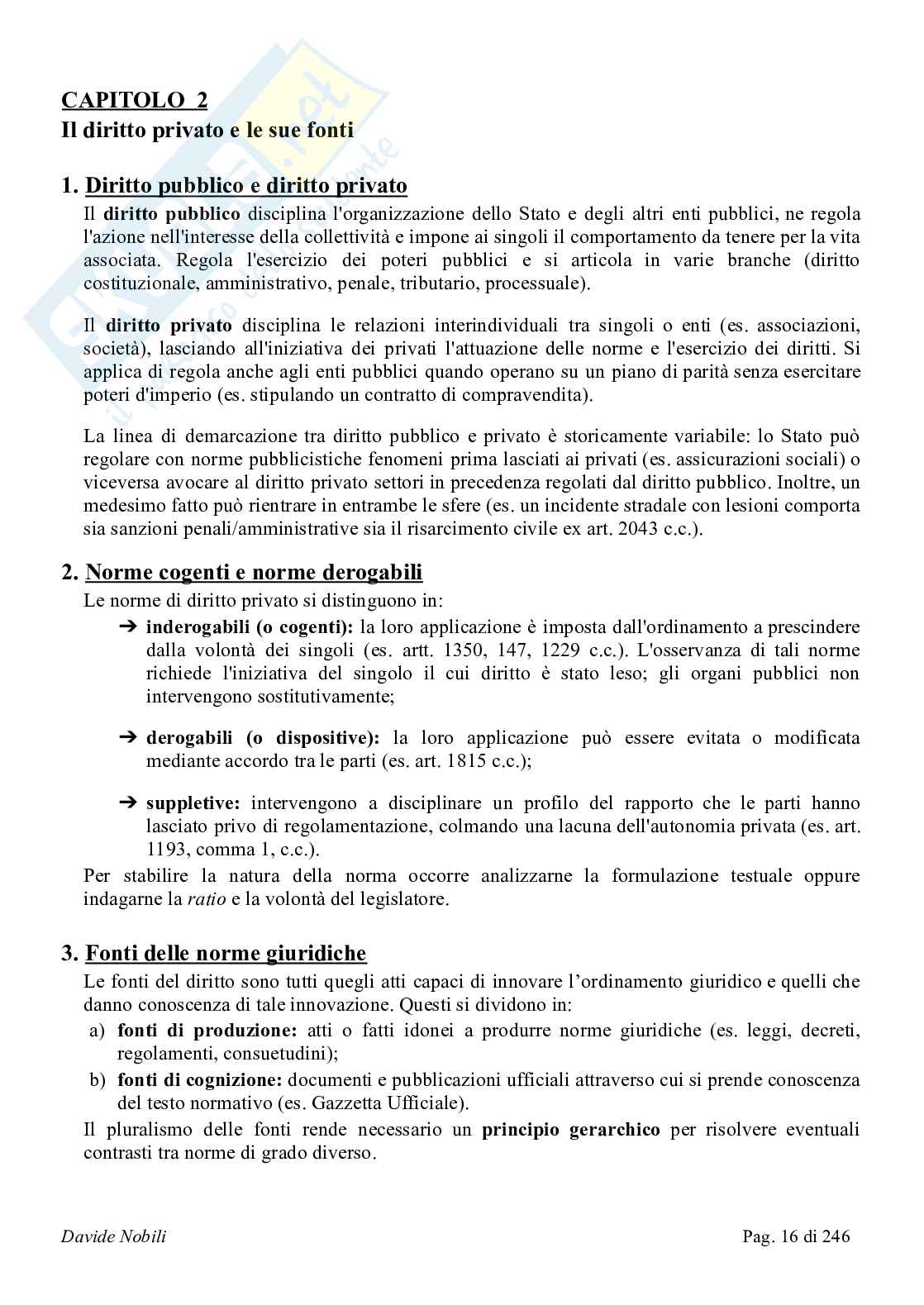 Riassunto esame Diritto Privato, Prof. Scotti Anna, libro consigliato Manuale Diritto Privato, 27 edizione, Torrente, Schlesinger, Anelli   Pag. 16