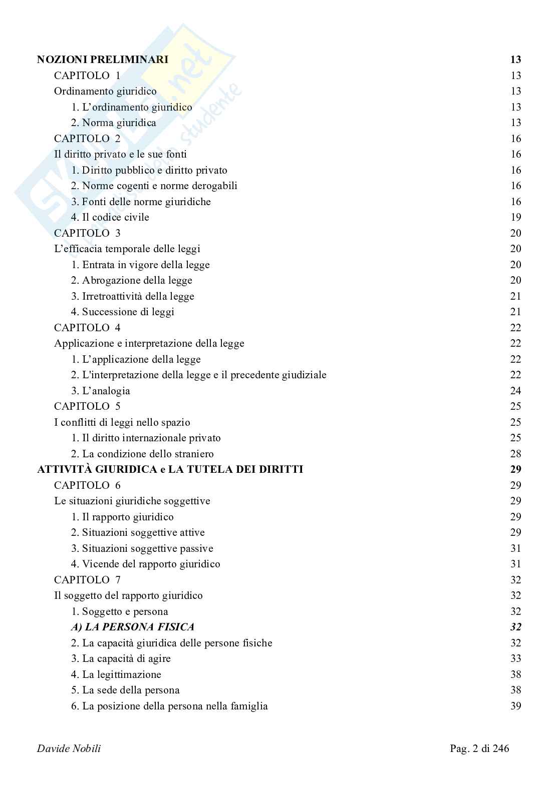 Riassunto esame Diritto Privato, Prof. Scotti Anna, libro consigliato Manuale Diritto Privato, 27 edizione, Torrente, Schlesinger, Anelli   Pag. 2