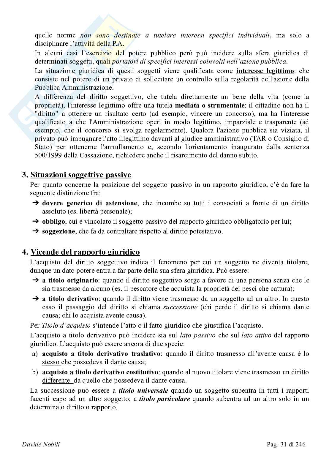 Riassunto esame Diritto Privato, Prof. Scotti Anna, libro consigliato Manuale Diritto Privato, 27 edizione, Torrente, Schlesinger, Anelli   Pag. 31