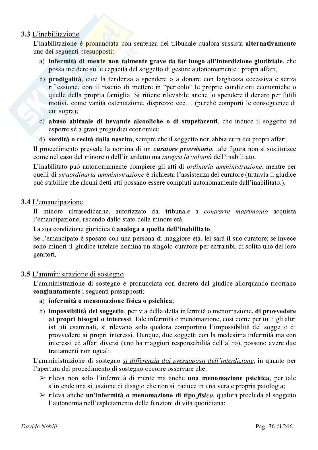 Riassunto esame Diritto Privato, Prof. Scotti Anna, libro consigliato Manuale Diritto Privato, 27 edizione, Torrente, Schlesinger, Anelli   Pag. 36