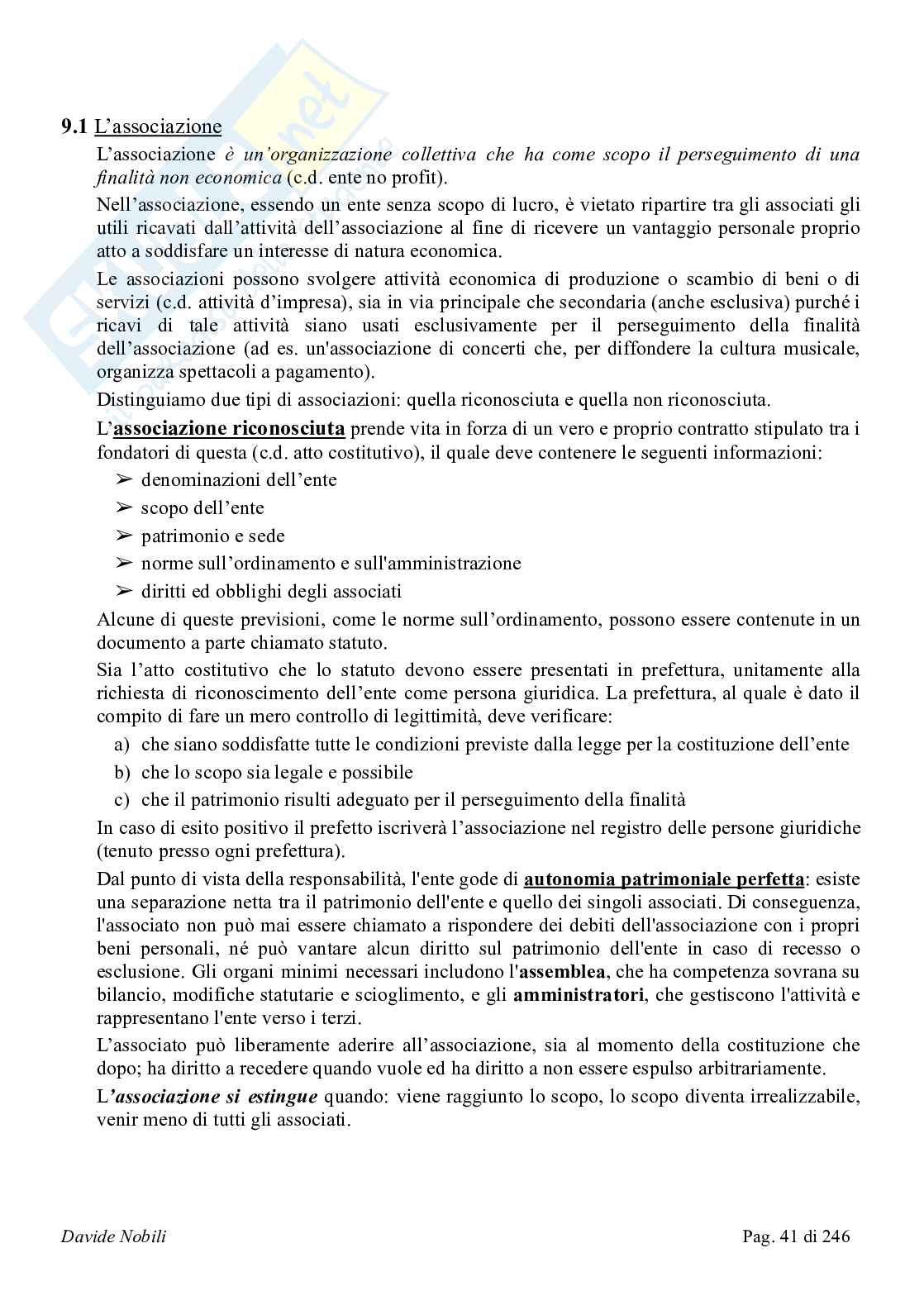 Riassunto esame Diritto Privato, Prof. Scotti Anna, libro consigliato Manuale Diritto Privato, 27 edizione, Torrente, Schlesinger, Anelli   Pag. 41
