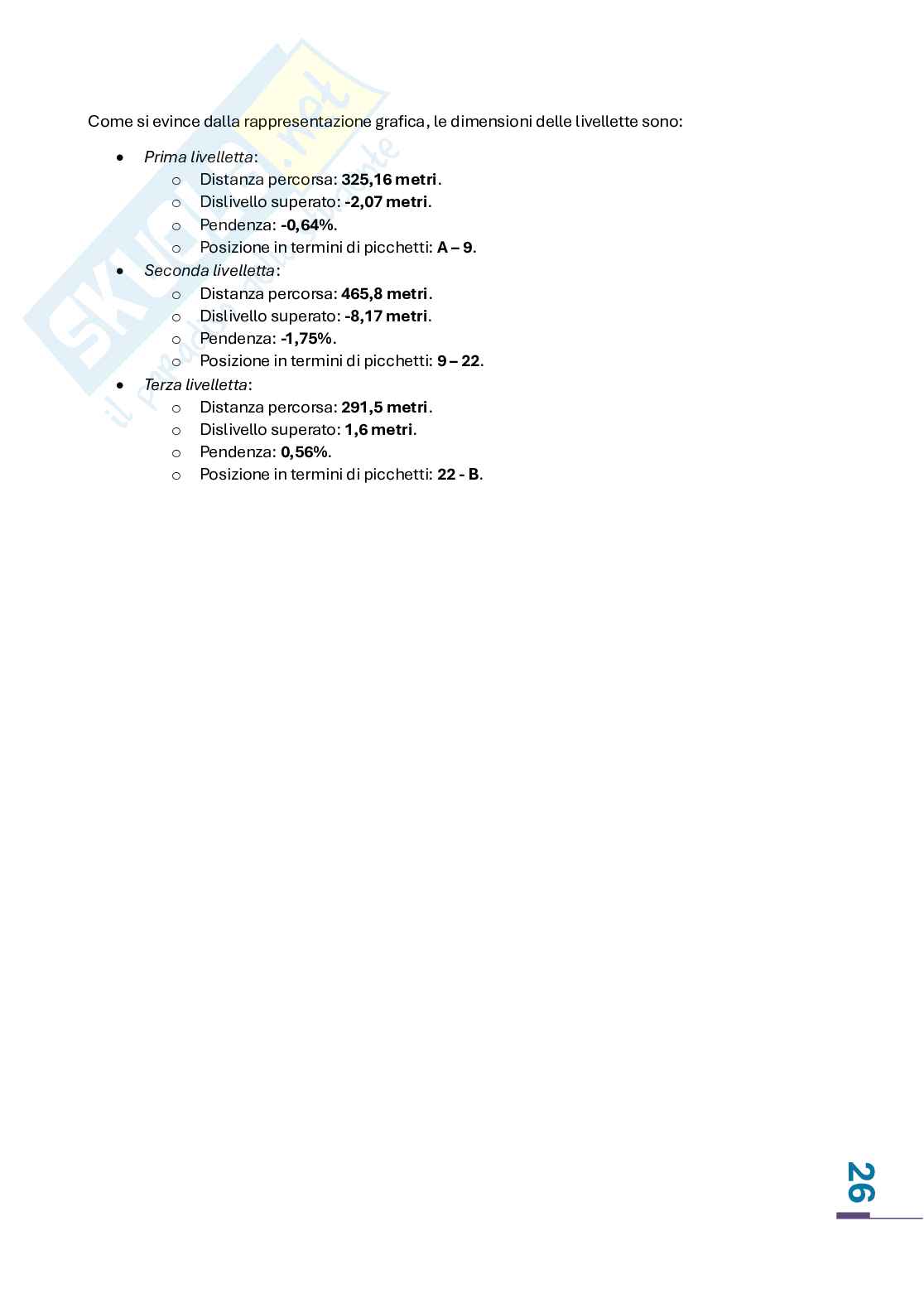 Relazione tecnica (Tav.0) Fondamenti di infrastrutture viarie Pag. 26