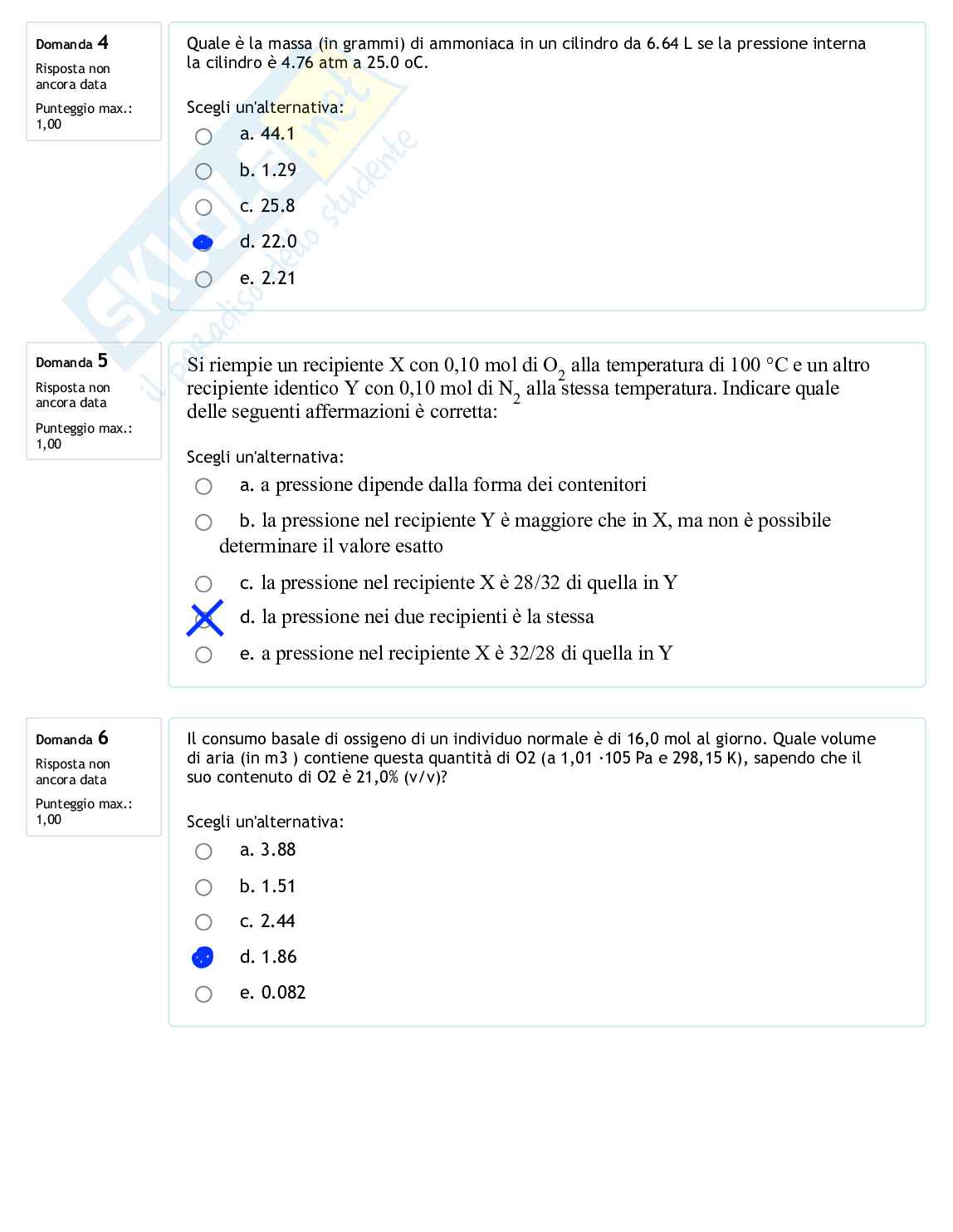 Prova d'esame di Chimica svolte Pag. 2