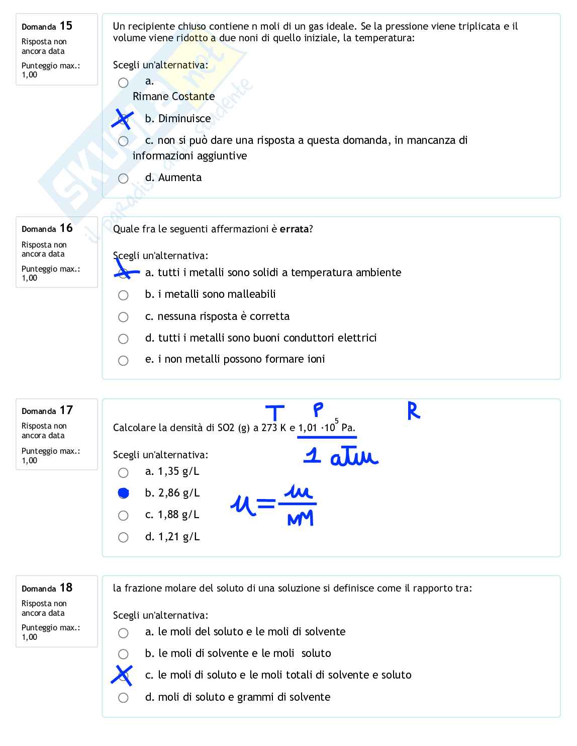 Prova d'esame di Chimica svolte Pag. 6