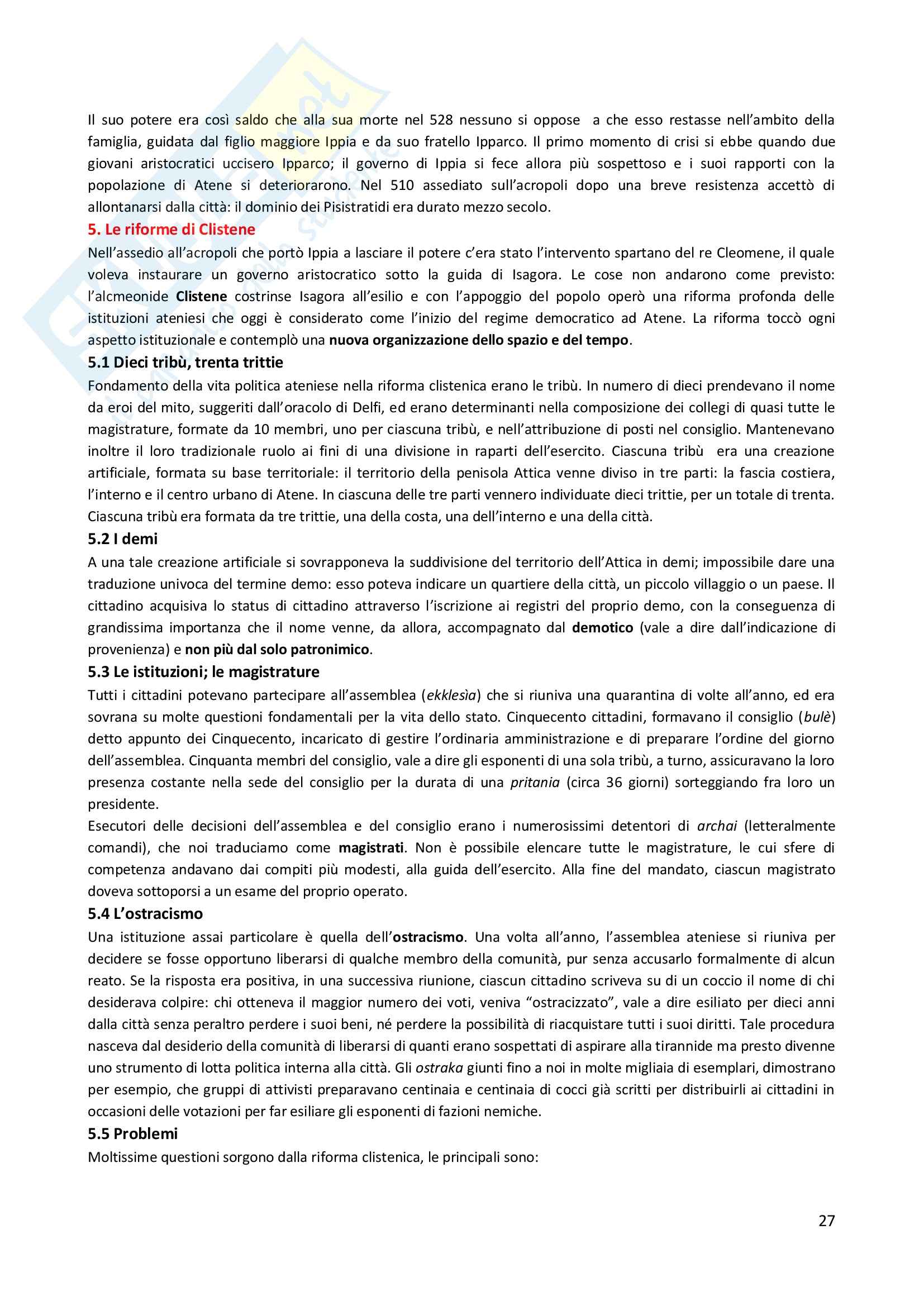 Riassunto esame Storia Greca, prof. Guizzi, libro consigliato Manuale Storia Greca, Bettalli, d'Agata, Magnetto Pag. 26