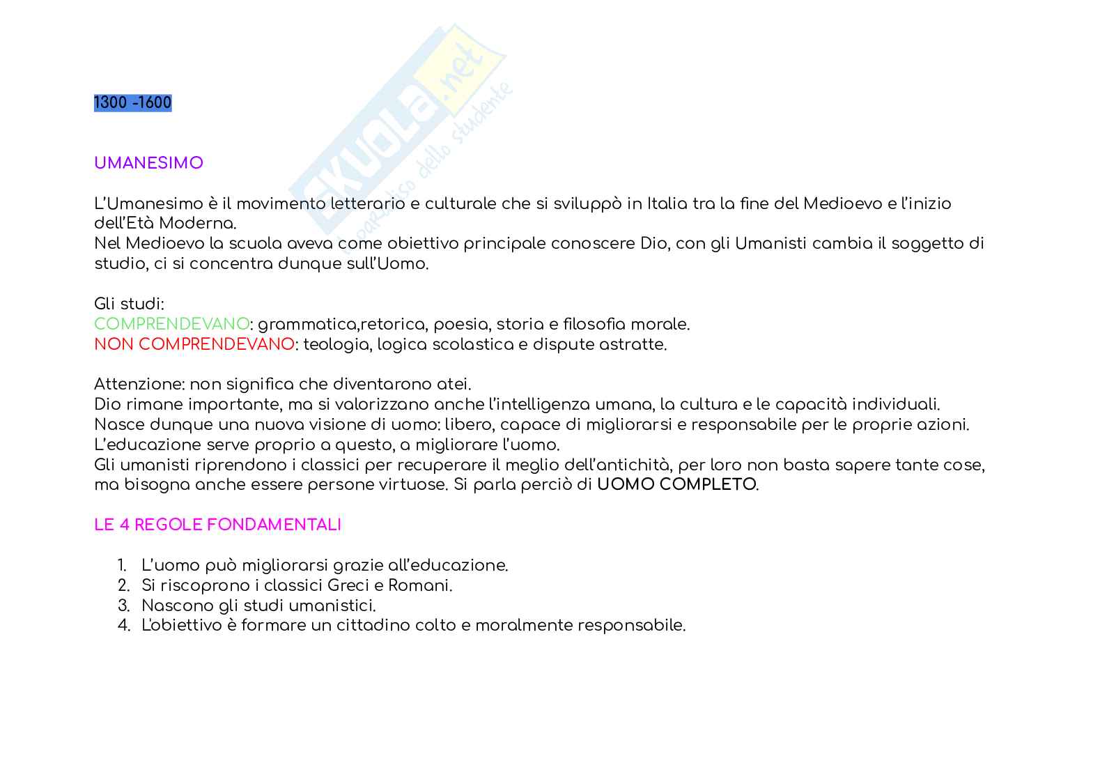 Riassunto esame Storia della pedagogia, Prof. Pizzigoni Francesca Davida, libro consigliato Vita scolastica e pratiche pedagogiche nell'Europa moderna, Morandini Pag. 2