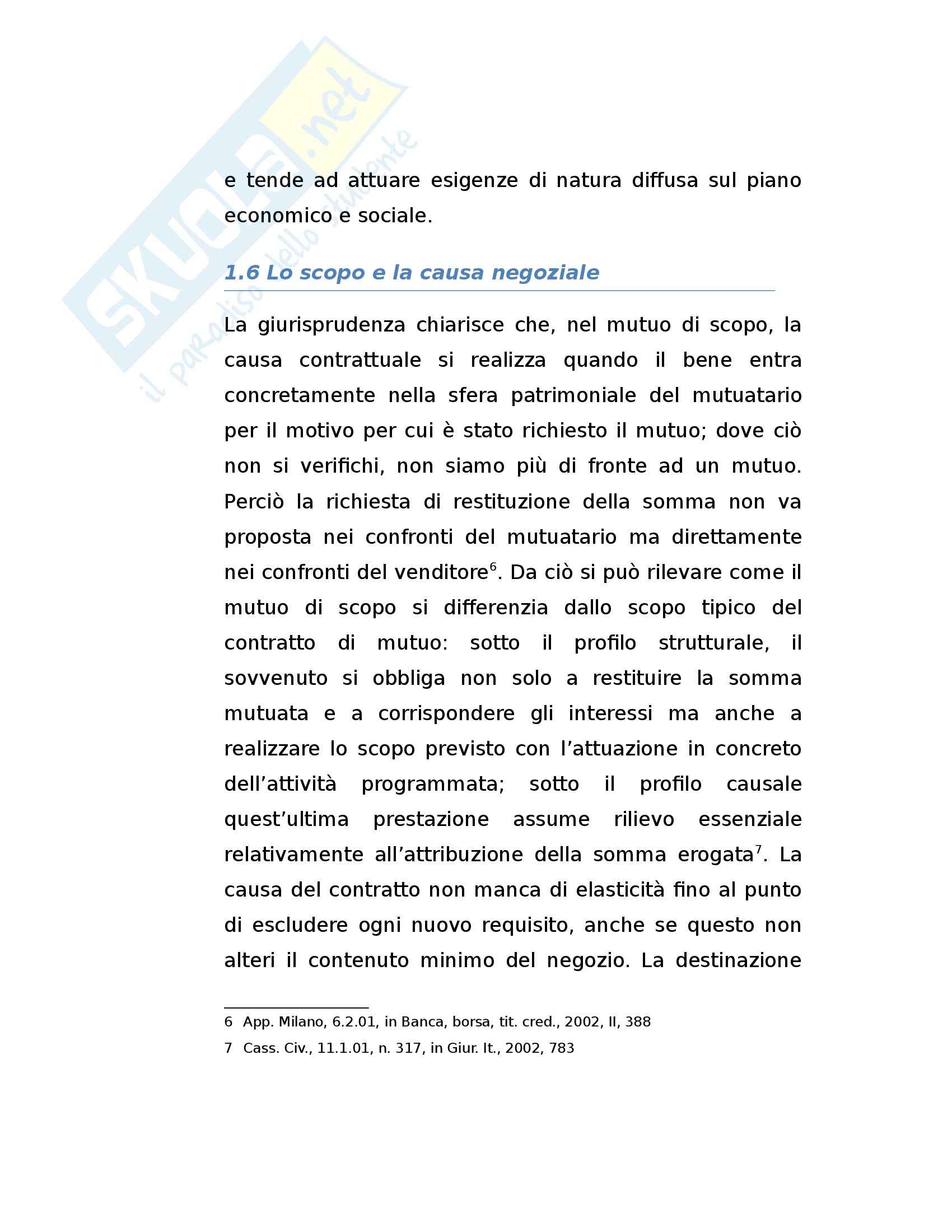 Diritto commerciale - Il mutuo di scopo Pag. 11