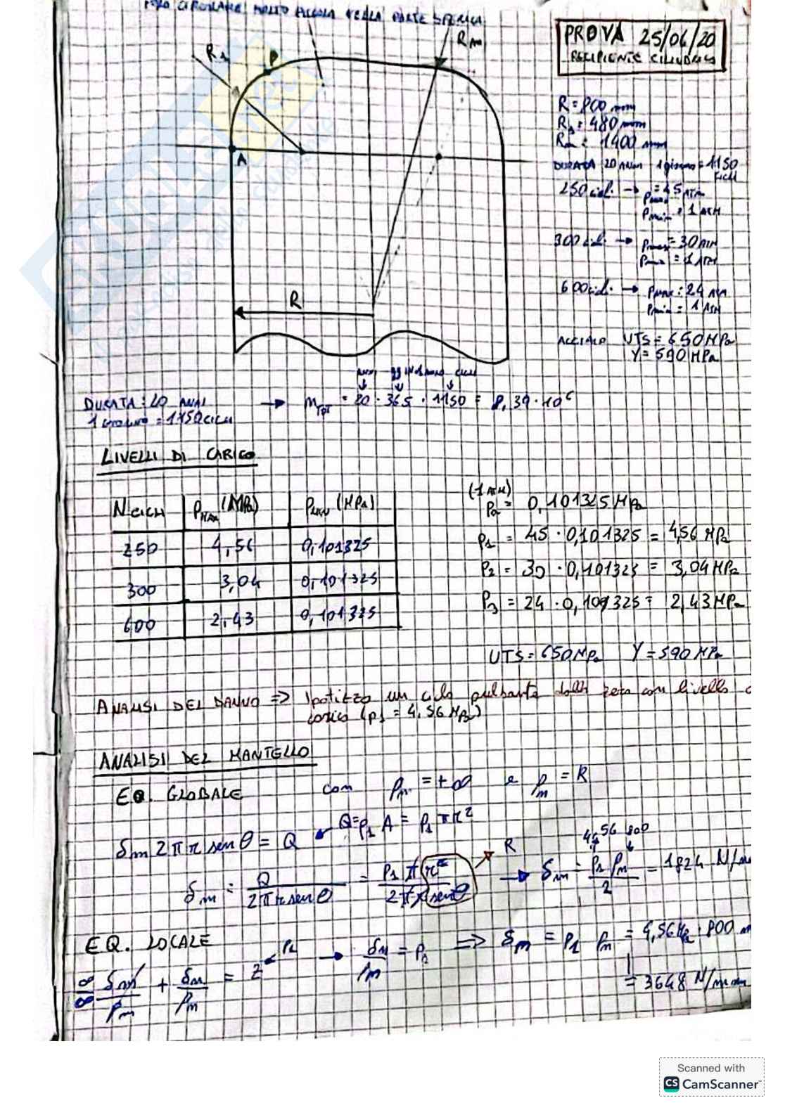 Prova recipienti Costruzione di macchine  Pag. 1