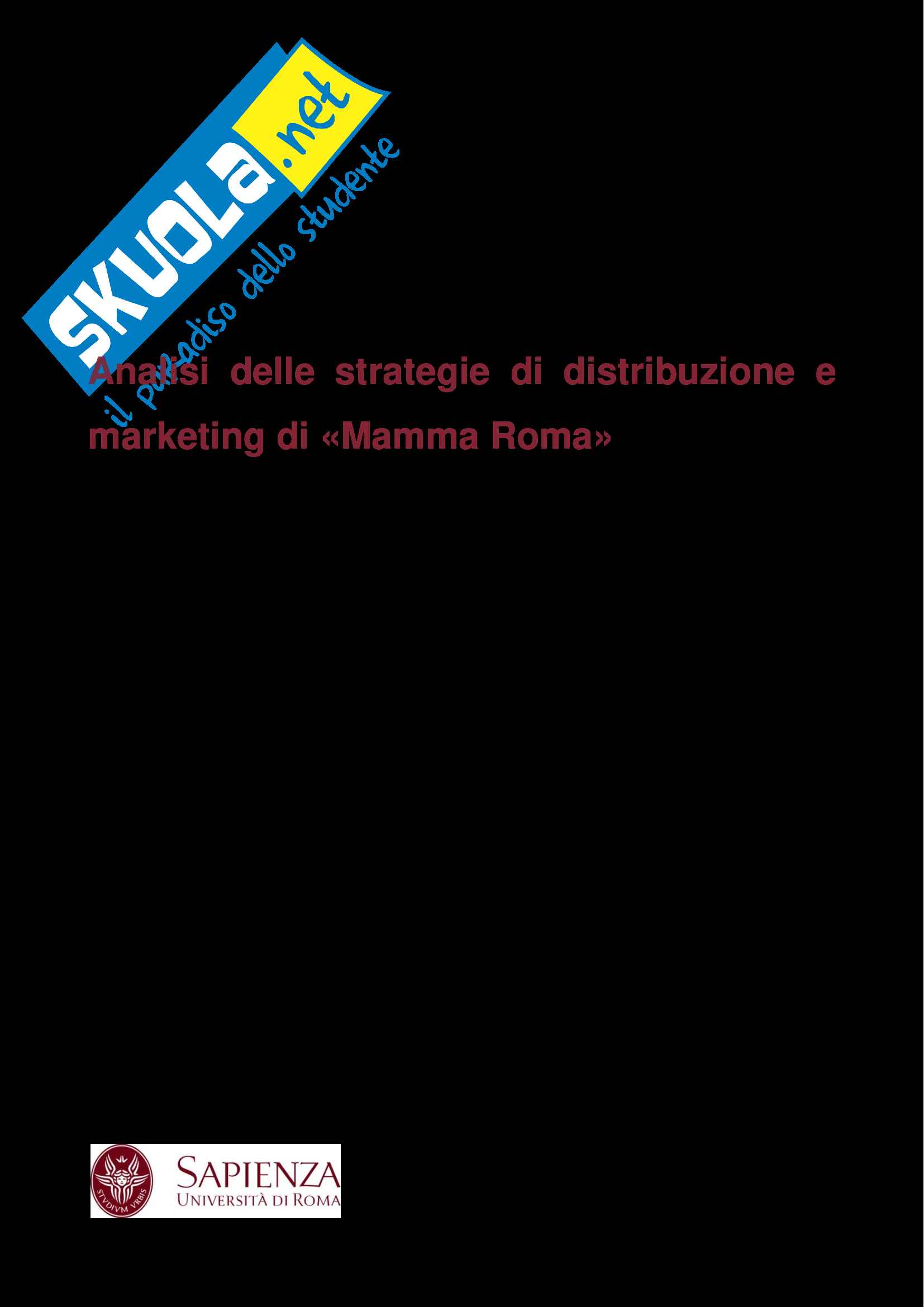 Tesi di laurea in Cinema - Mamma Roma di Pasolini Pag. 1
