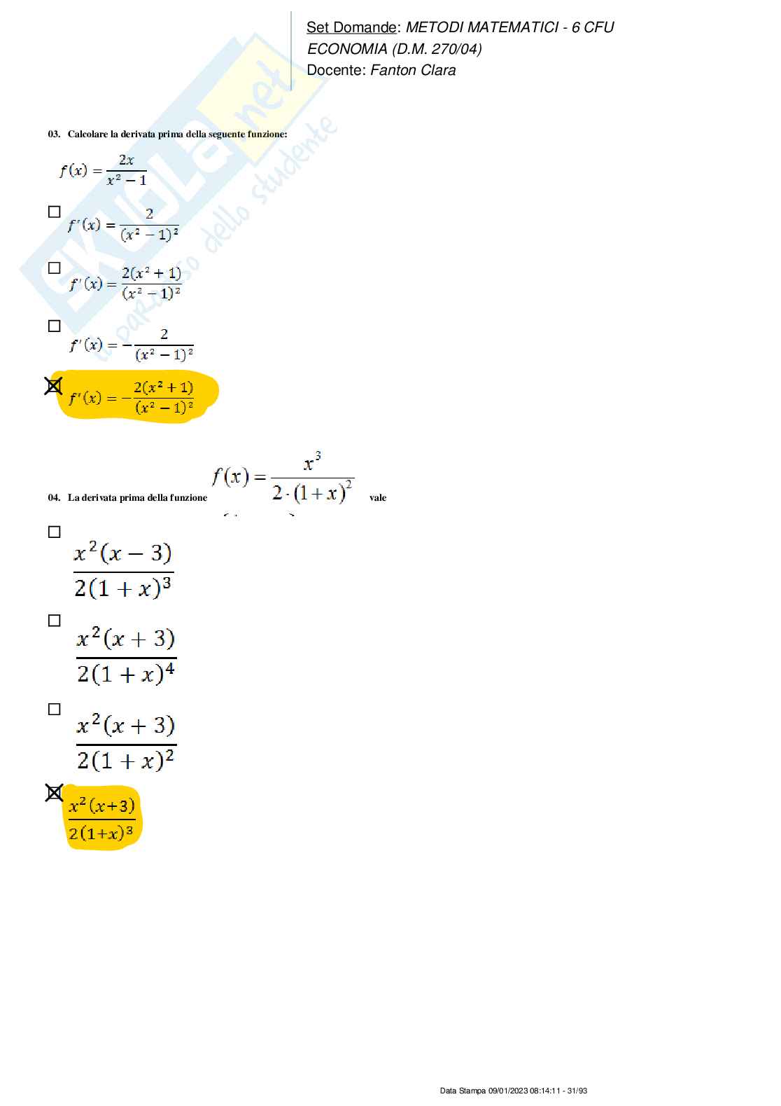 Paniere nuovo completo di Metodi matematici Pag. 31