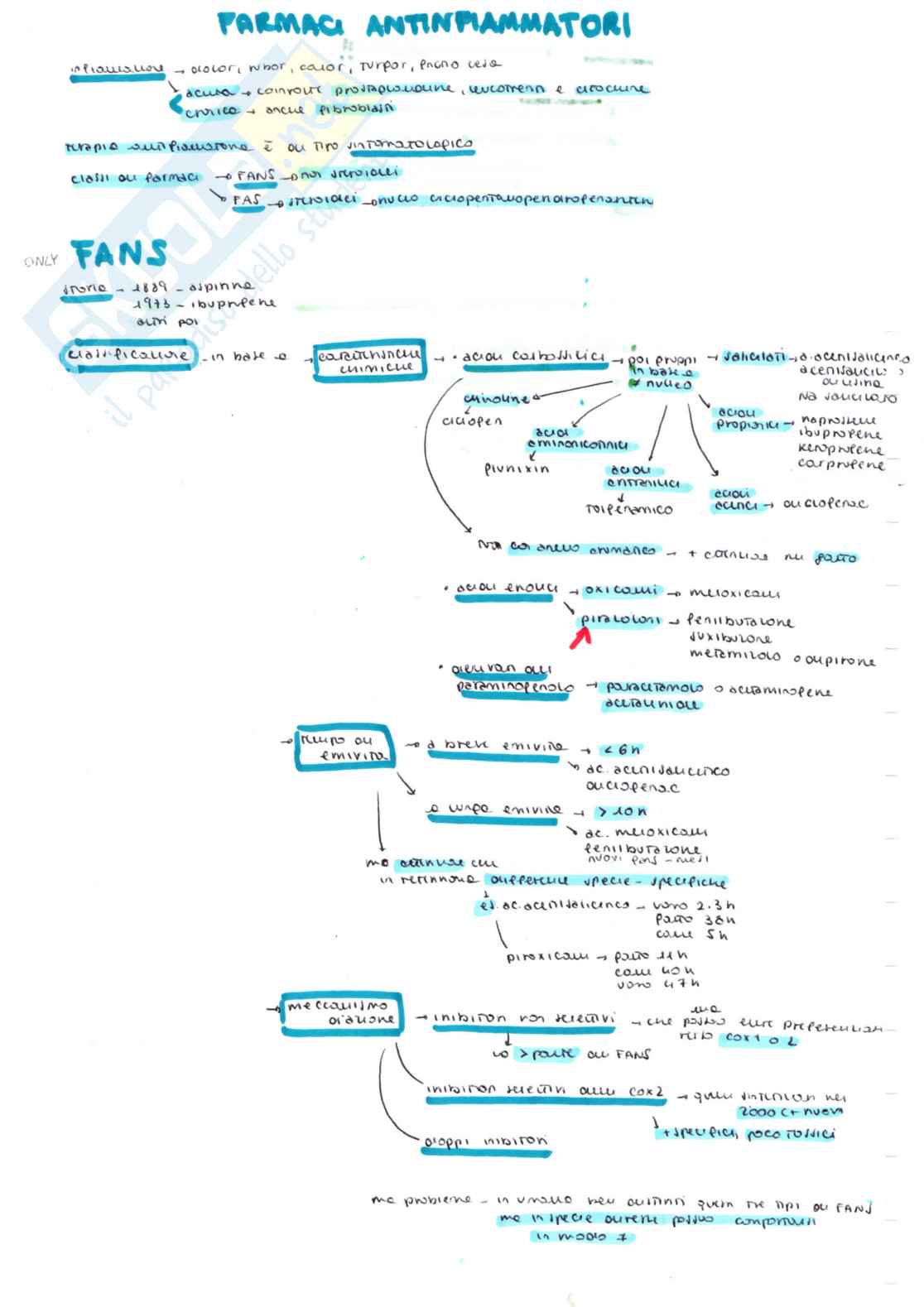 Farmacologia speciale veterinaria, parte 1 - Appunti schematizzati scritti a meno e colorati Pag. 11