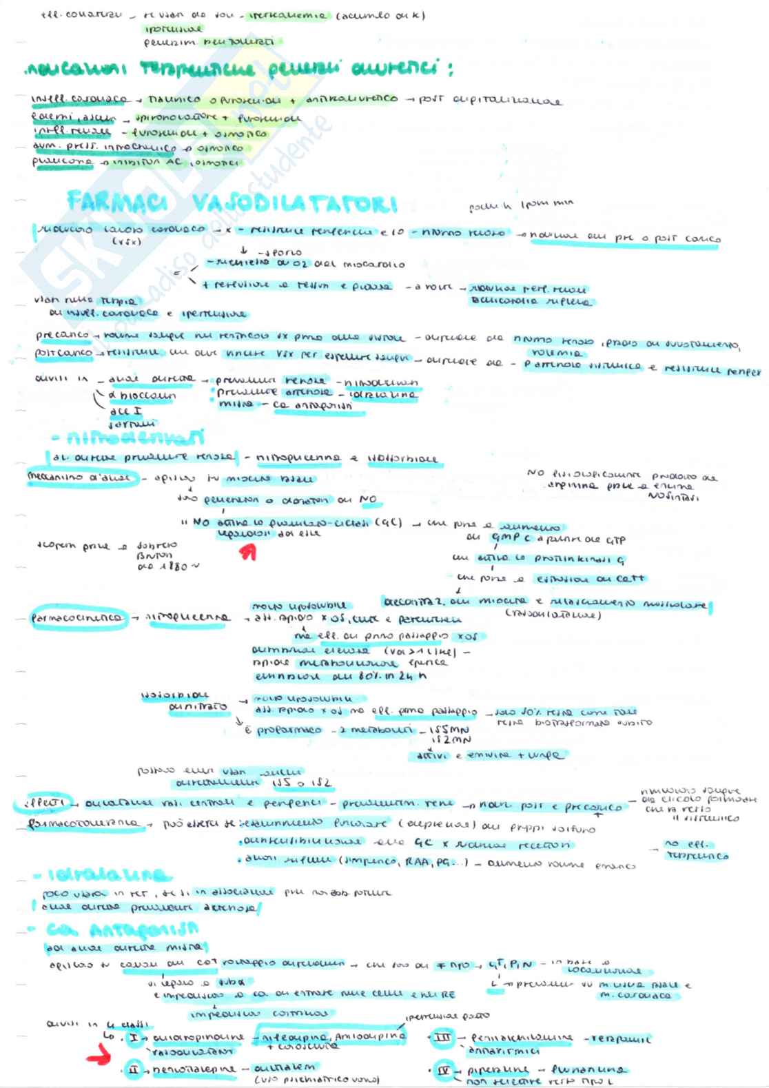 Farmacologia speciale veterinaria, parte 1 - Appunti schematizzati scritti a meno e colorati Pag. 6