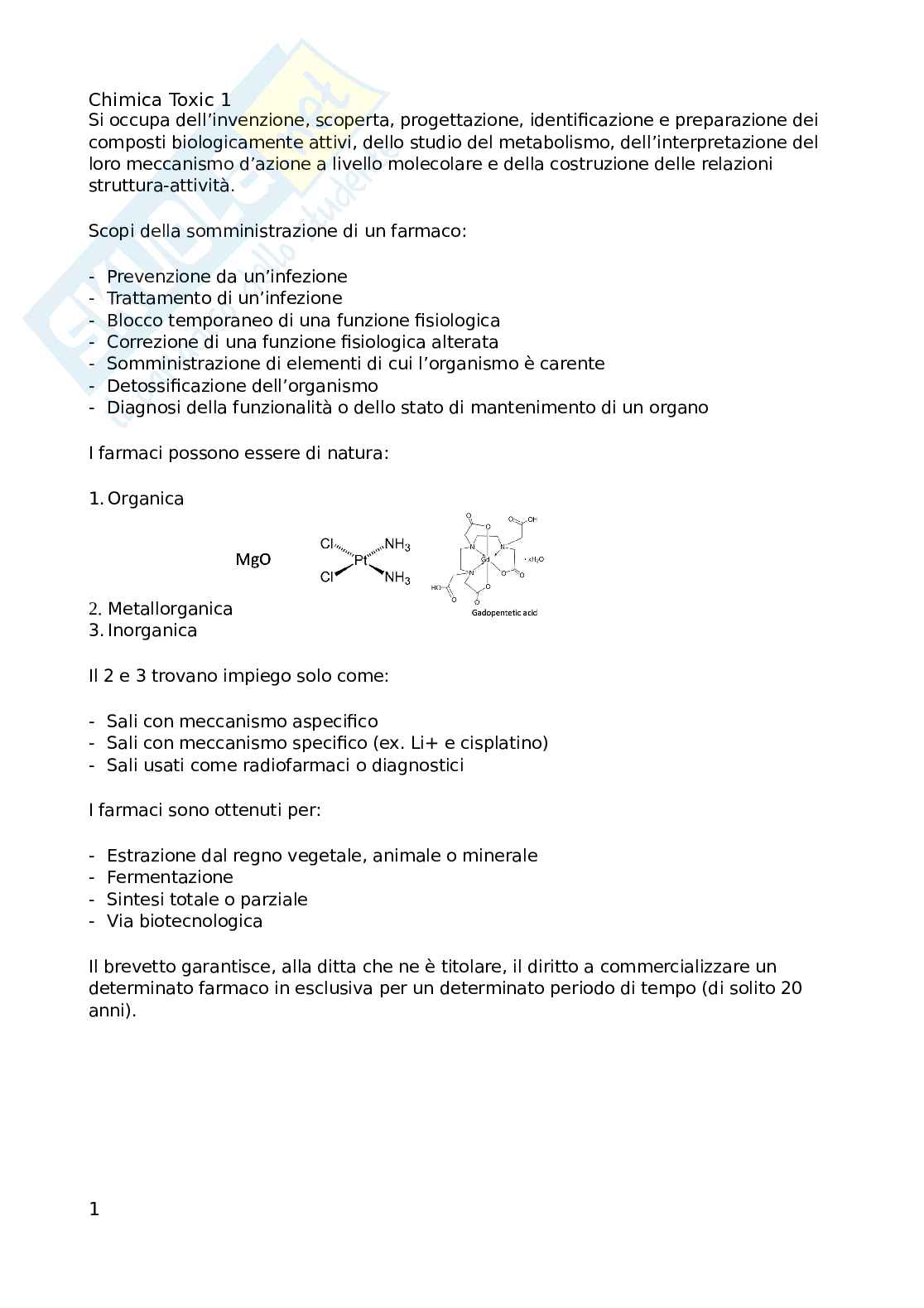 Appunti introduttivi di chimica farmaceutica 1 non completi Pag. 1