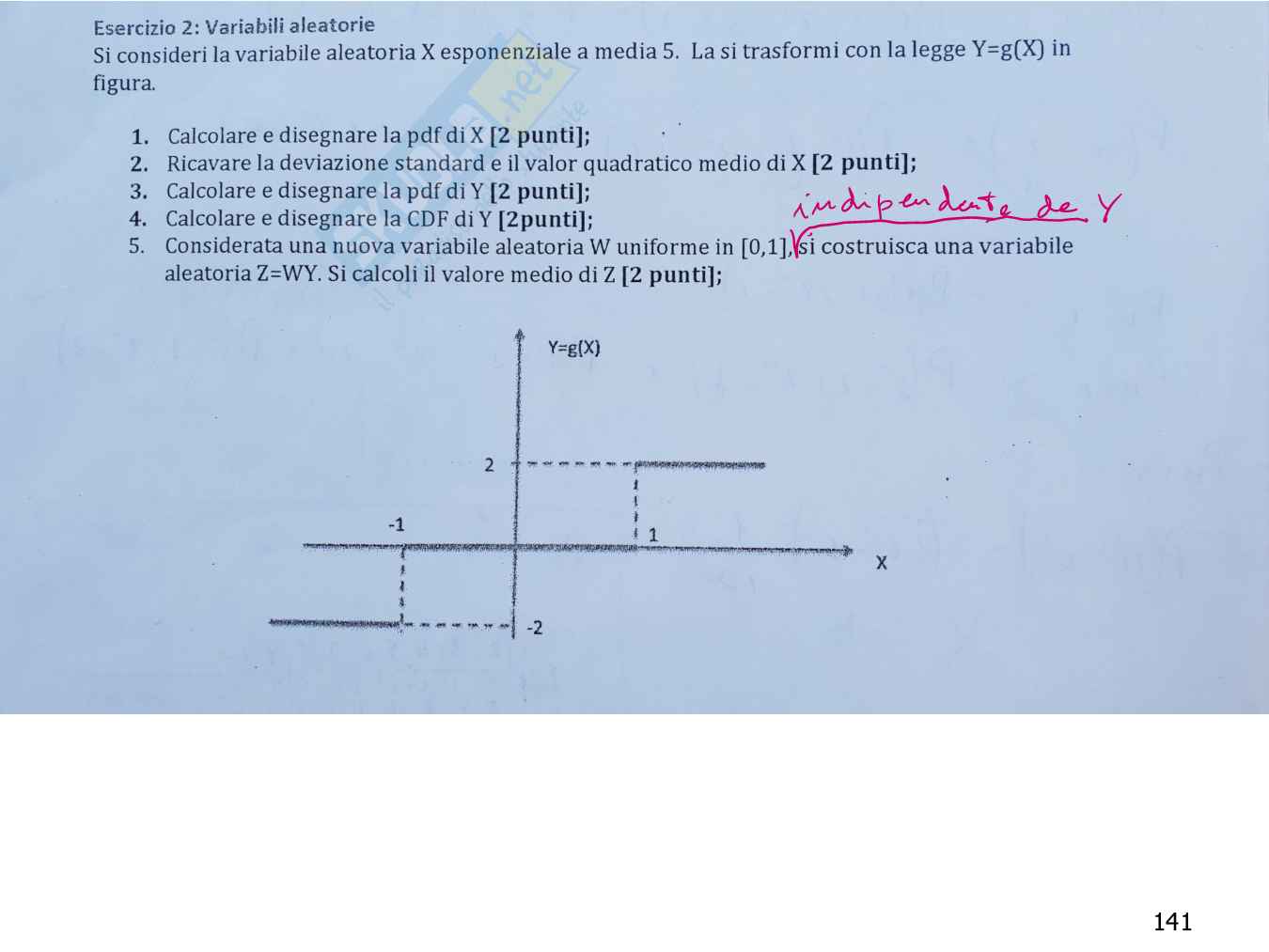 Esercizi teoria della probabilità e variabili aleatorie - Parte 2 Pag. 21