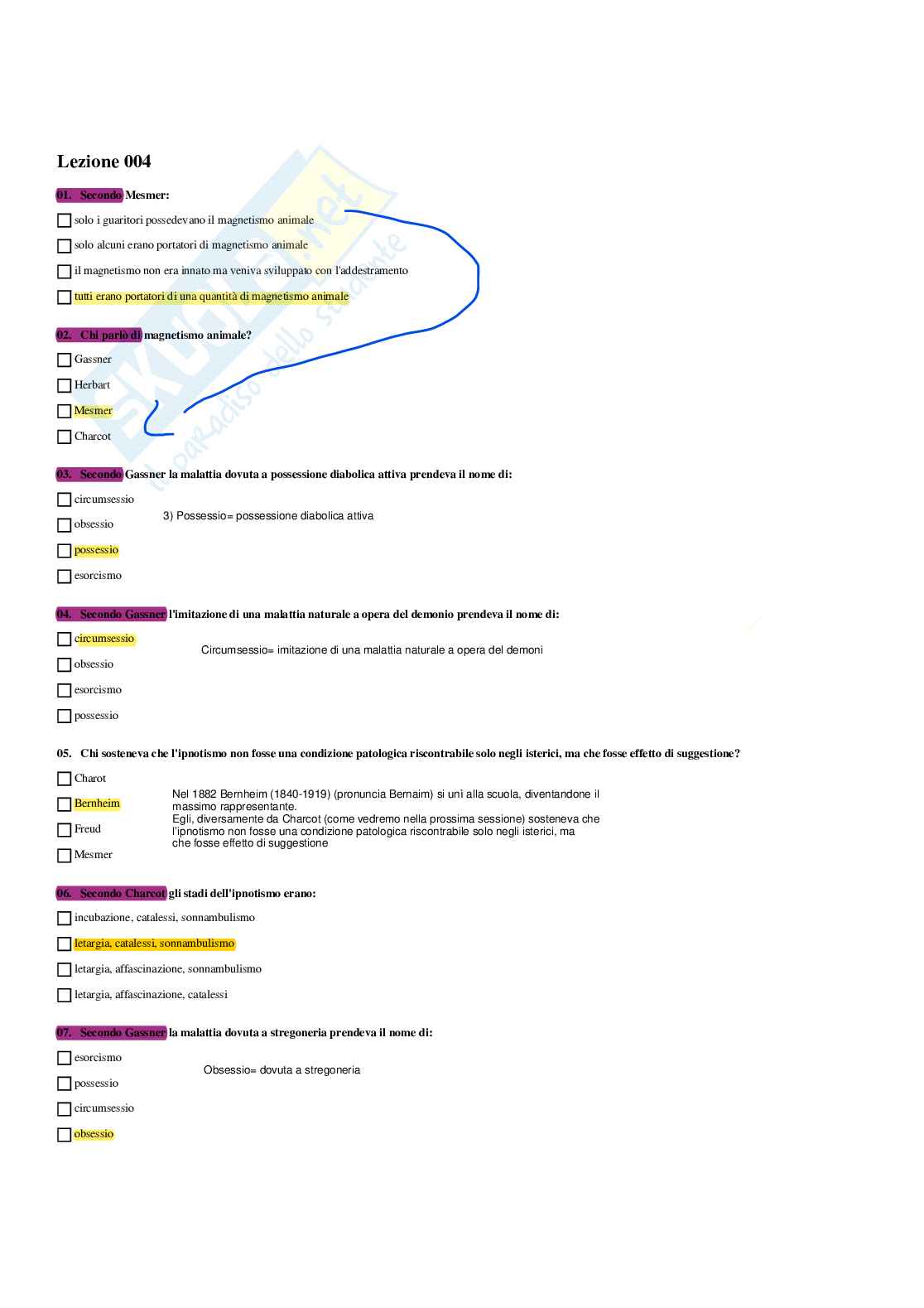 Paniere Psicologia dinamica - Risposte multiple - aggiornato (2026) Pag. 6