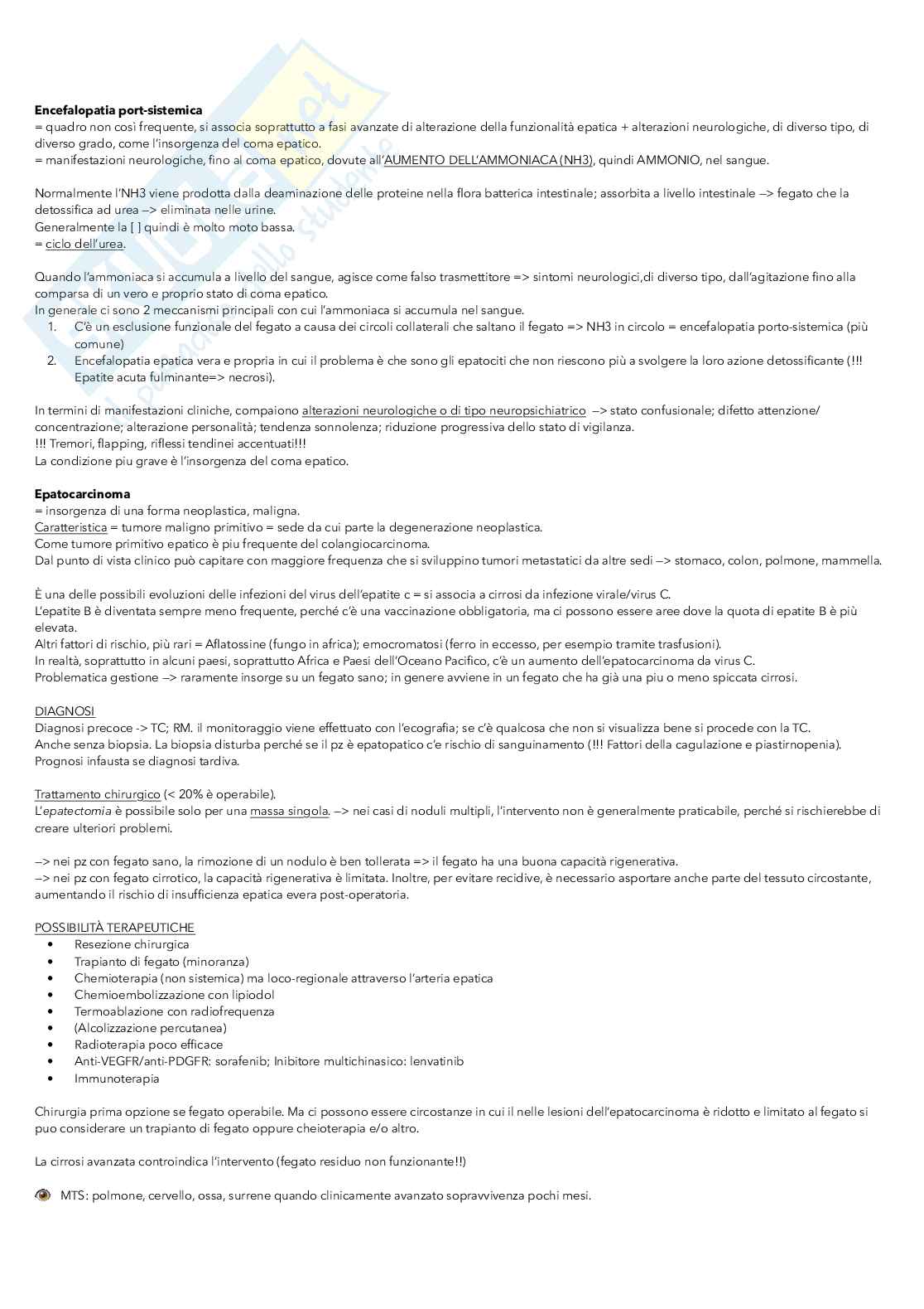 Medicina interna 2 - insufficienza epatica e respiratoria Pag. 11