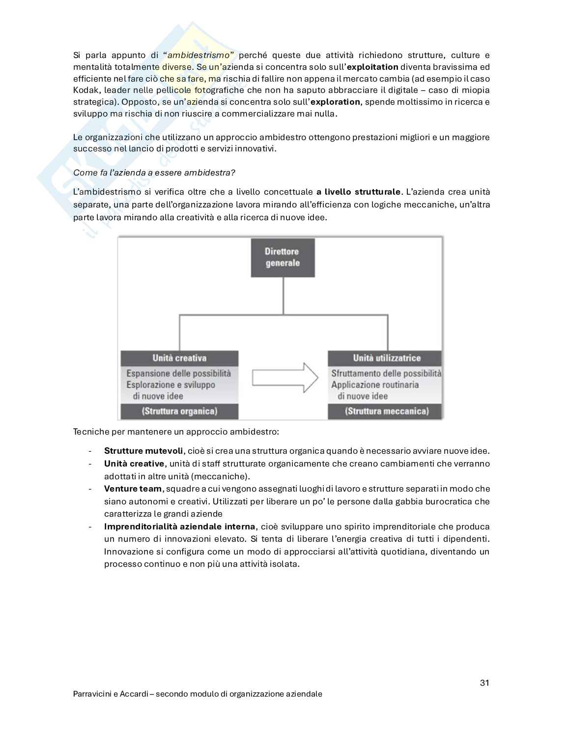Organizzazione aziendale - Secondo modulo Pag. 31