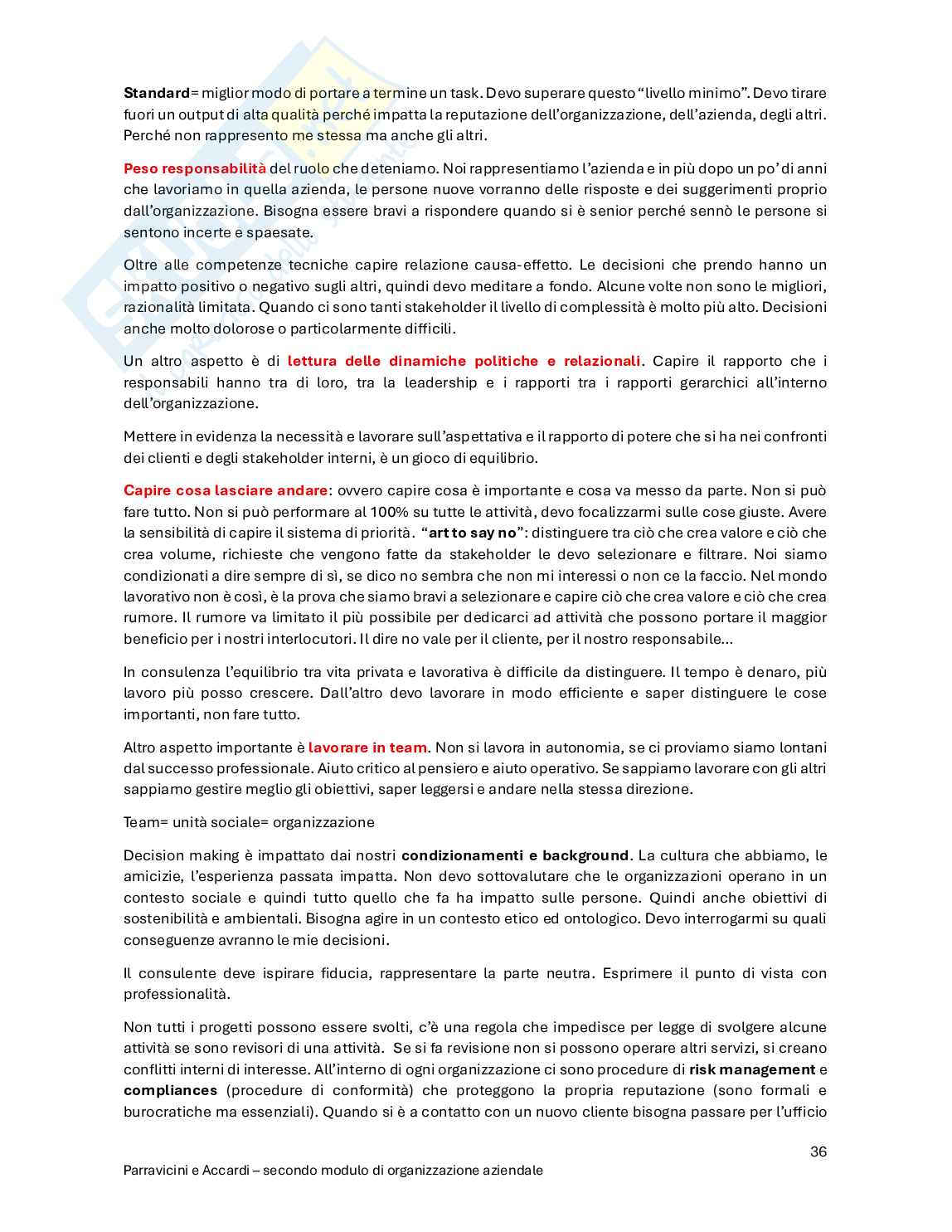 Organizzazione aziendale - Secondo modulo Pag. 36