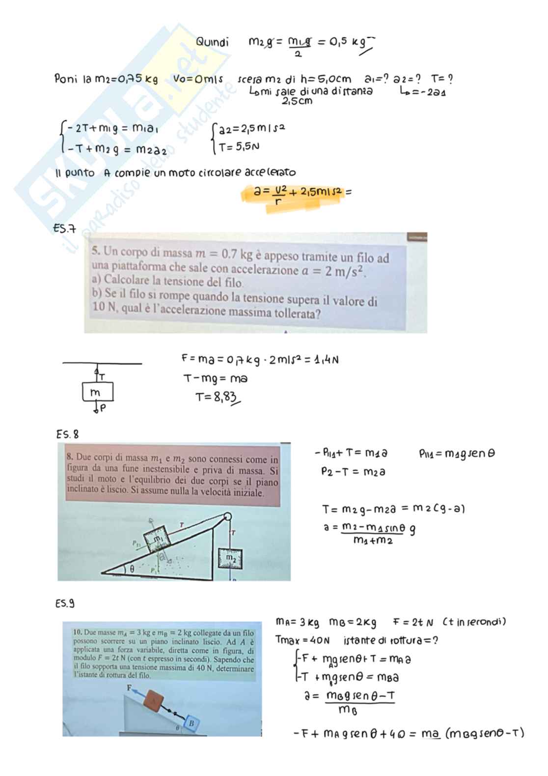 Esercizi generali di Fisica 1 Pag. 21