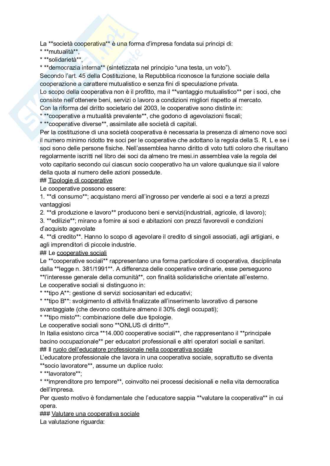Riassunto esame Pedagogia sociale, Prof. Stramaglia Massimiliano, libro consigliato L’educatore professionale, una guida per orientarsi nel mondo del lavoro e prepararsi ai concorsi pubblici, Scarpa Pag. 26
