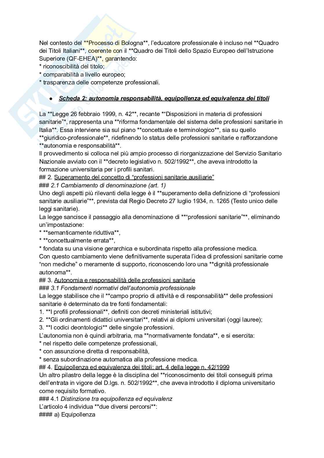 Riassunto esame Pedagogia sociale, Prof. Stramaglia Massimiliano, libro consigliato L’educatore professionale, una guida per orientarsi nel mondo del lavoro e prepararsi ai concorsi pubblici, Scarpa Pag. 41
