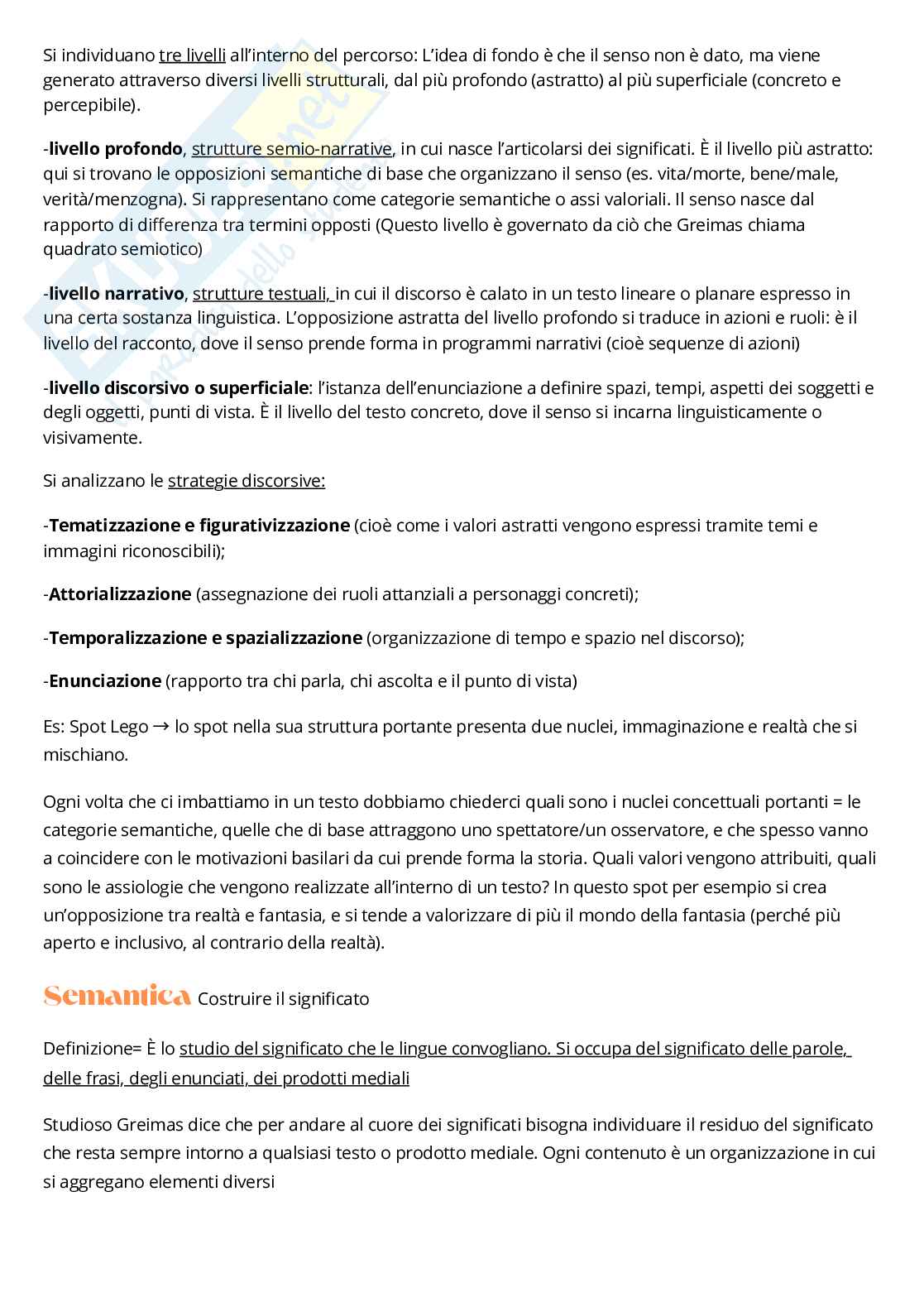Riassunto esame Linguaggi e semiotica dei prodotti mediali, Prof. Cati Alice, libro consigliato Manuale di semiotica, Volli Pag. 11