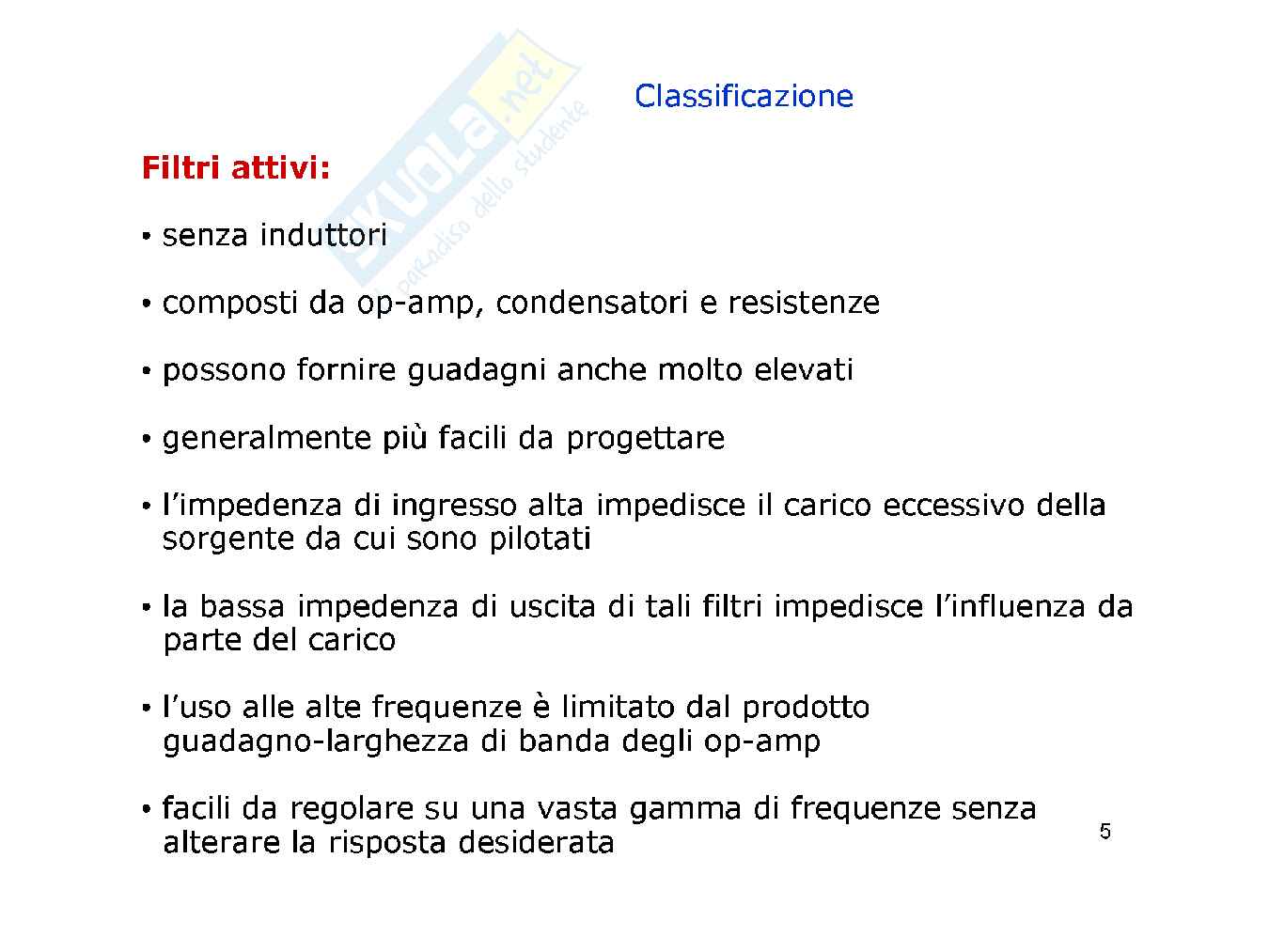 Filtri passivi e Attivi primo e secondo ordine - Parte 1 Pag. 6