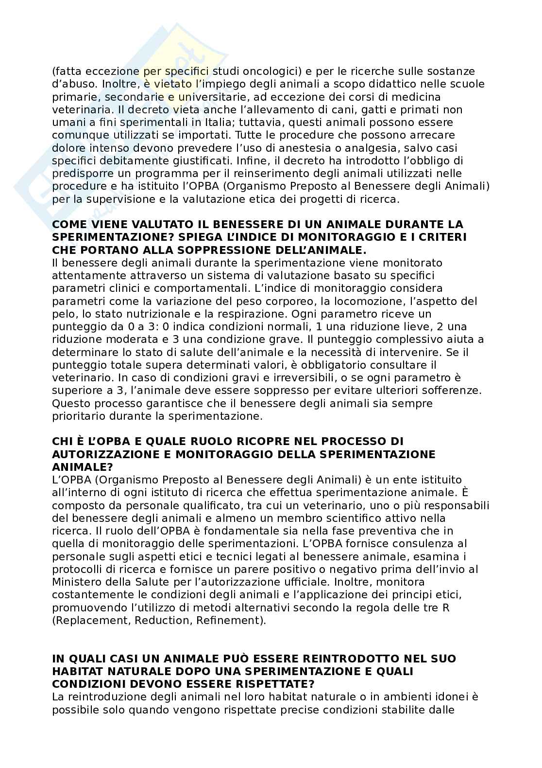 Domande e risposte Metodologie di farmacologia preclinica e clinica Pag. 16