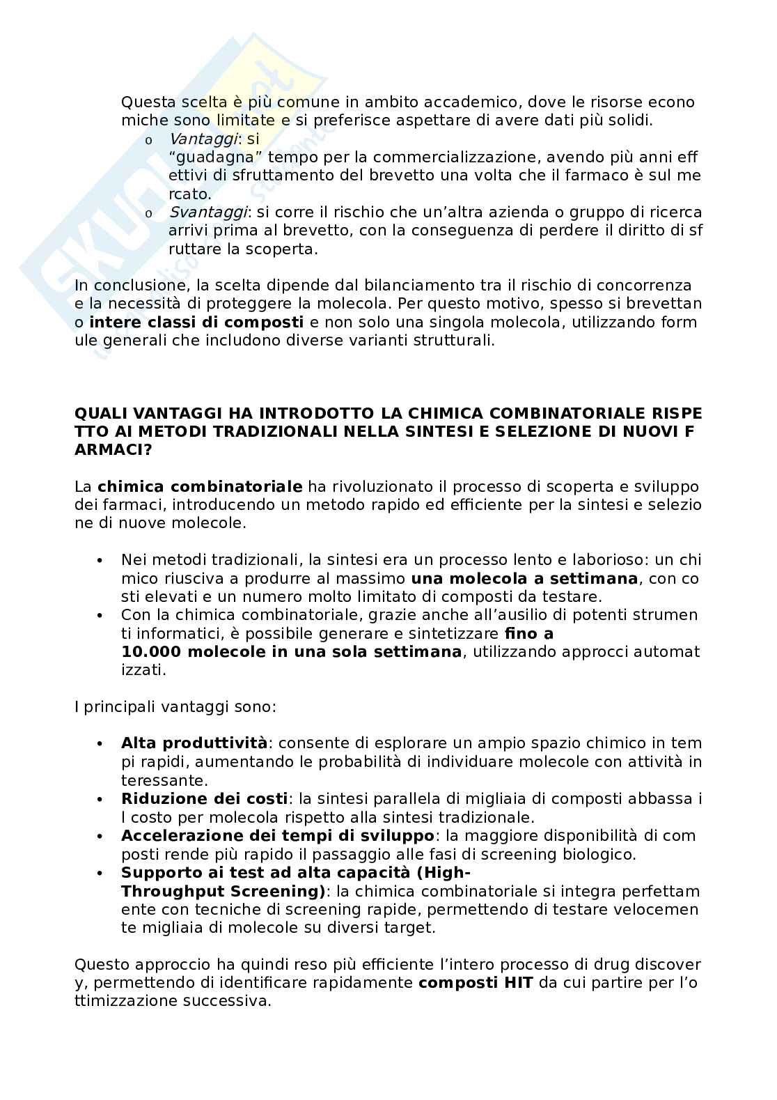 Domande e risposte Metodologie di farmacologia preclinica e clinica Pag. 6