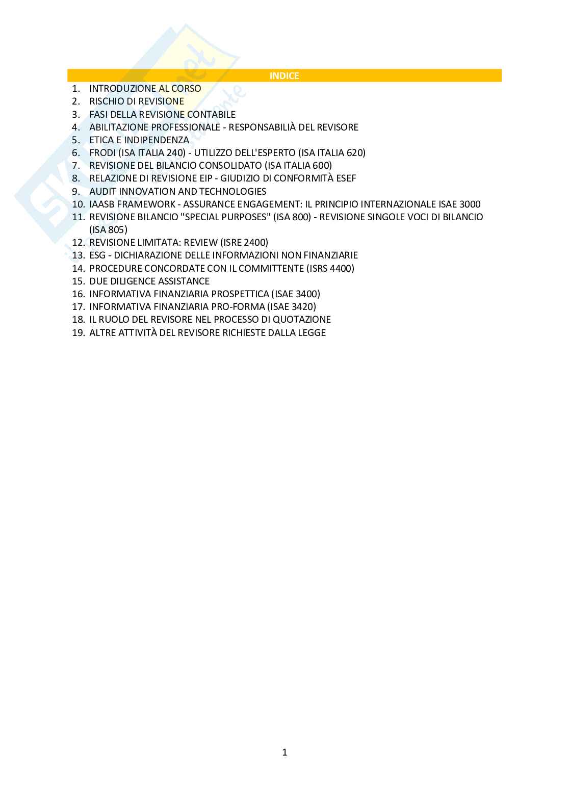 Appunti Revisione legale dei conti Pag. 2