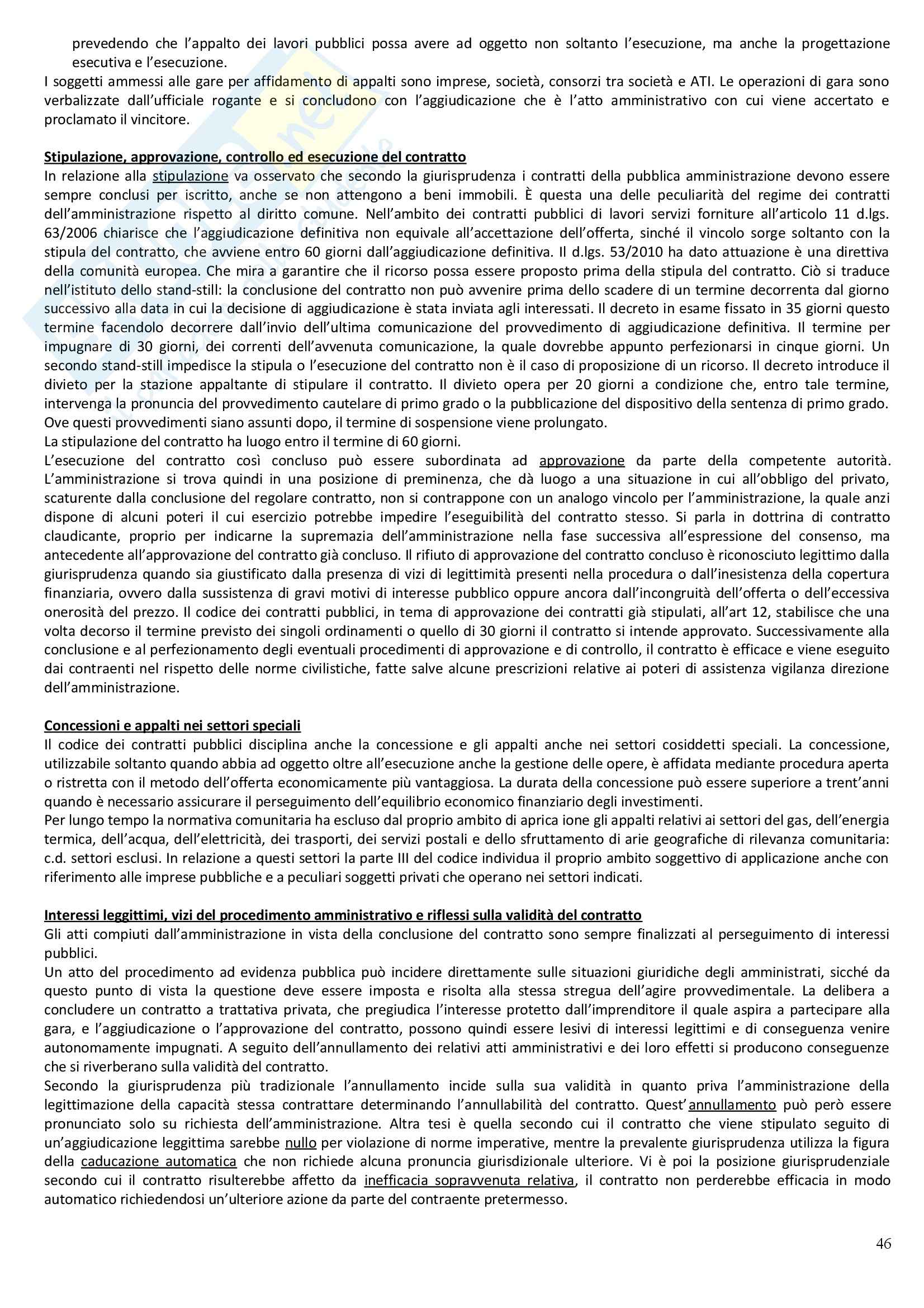 Riassunto esame Diritto Amministrativo, prof. Casetta, libro consigliato Manuale di Diritto Amministrativo Pag. 46
