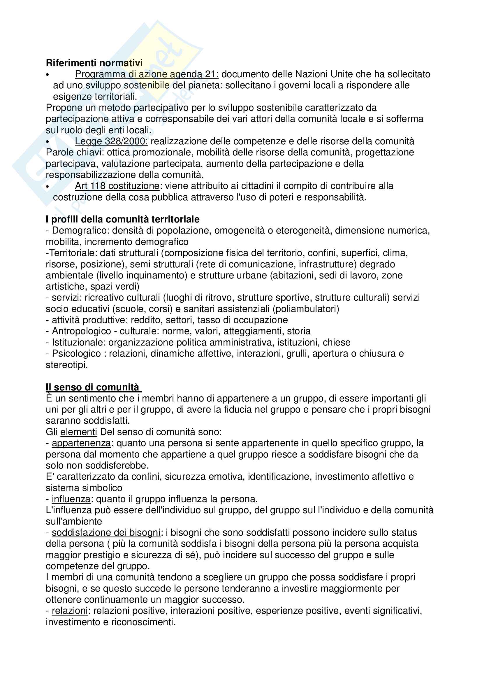 Psicologia sociale - psicologia dei gruppi e di comunità Pag. 2