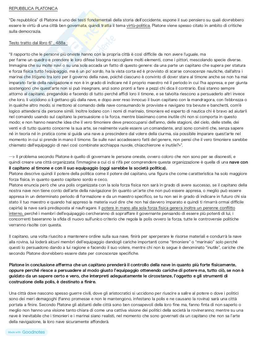 Storia delle dottrine politiche  - Appunti Pag. 2