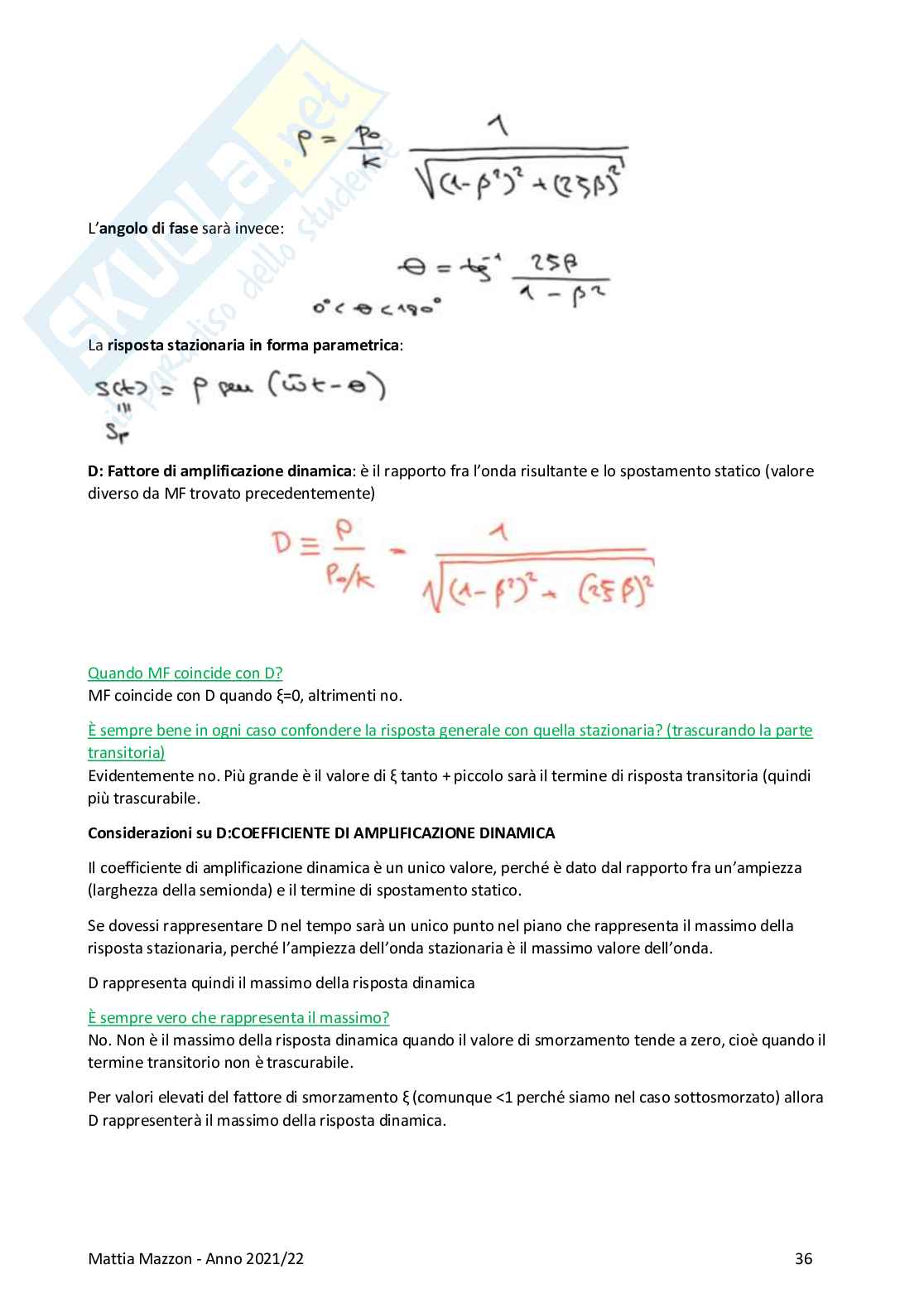 Dinamica delle strutture Pag. 36