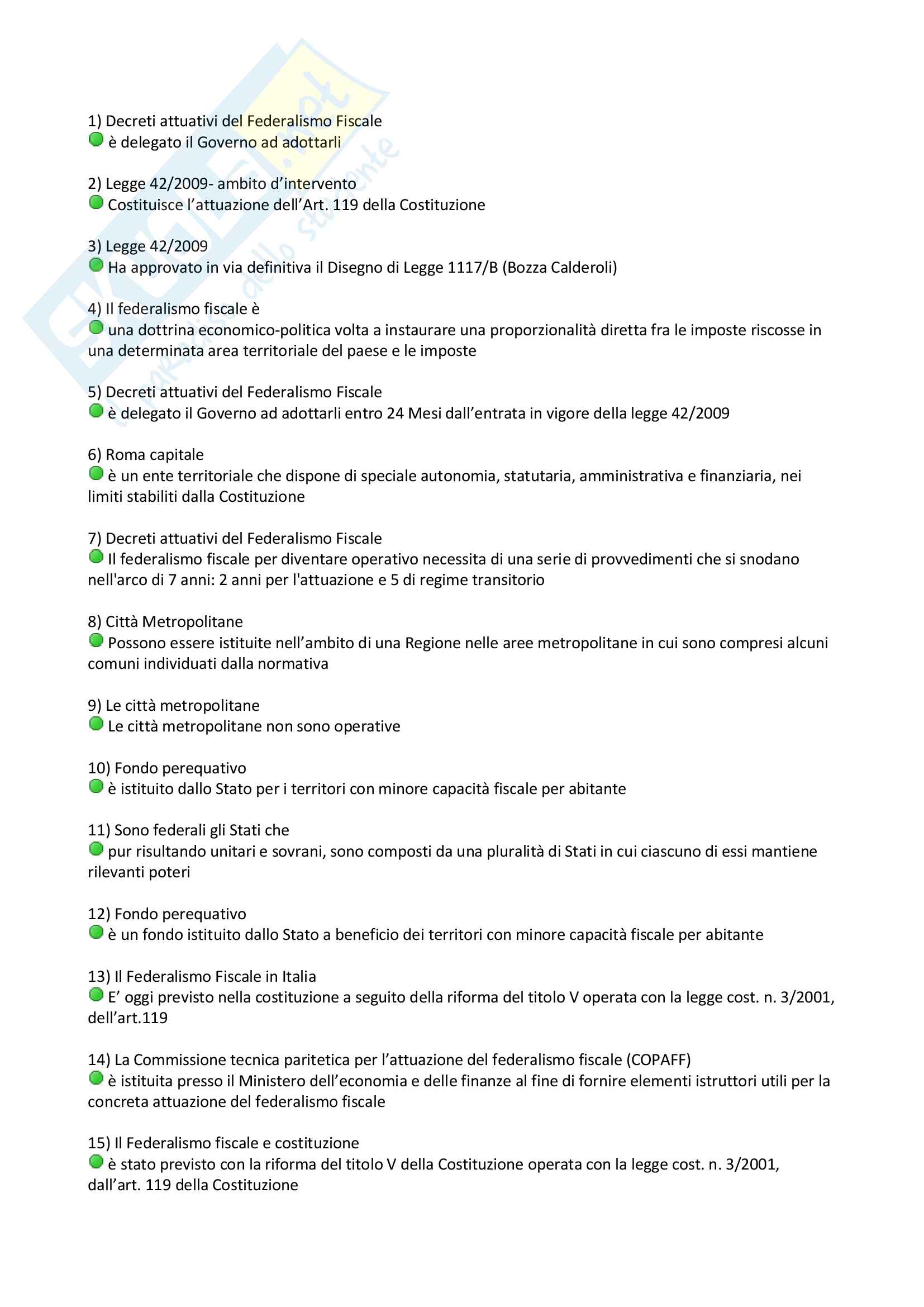 Test diritto pubblico Pag. 1