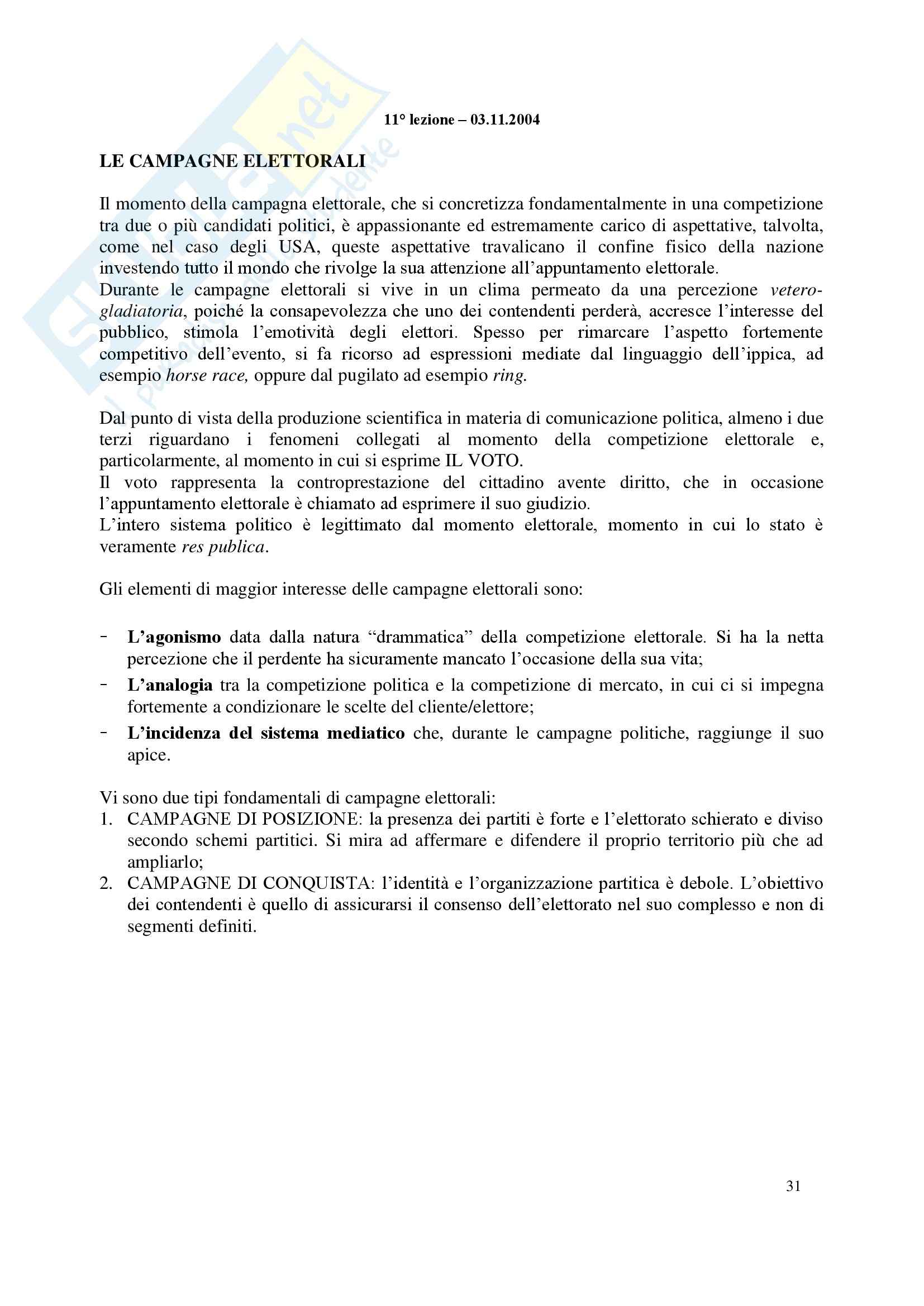 Comunicazione politica Pag. 31