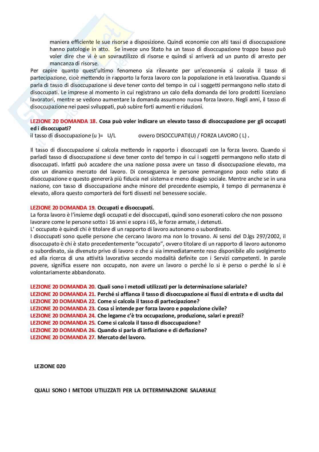 Paniere Macroeconomia - Risposte aperte Pag. 41