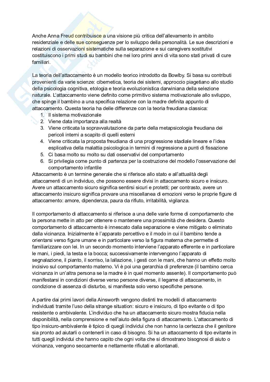 Riassunto esame Psicologia dinamica, Prof. Muzi Laura, libro consigliato La psicoanalisi, Adriana Lis, Claudia Mazzeschi, Alessandro Zennaro  Pag. 26