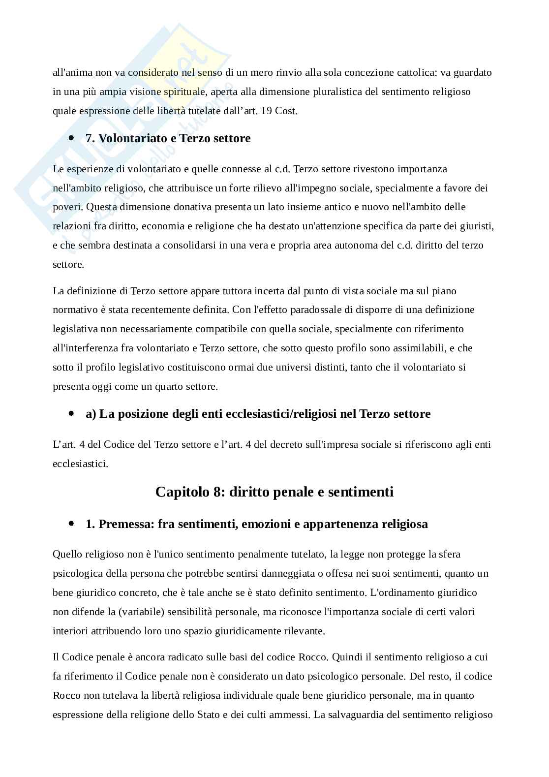 Riassunto esame Diritto ecclesiastico, Prof. Ventura Marco, libro consigliato Diritto e religione, Consorti Pag. 31