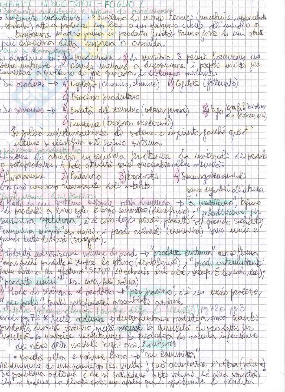 Appunti (corso completo) di Impianti Industriali Pag. 1