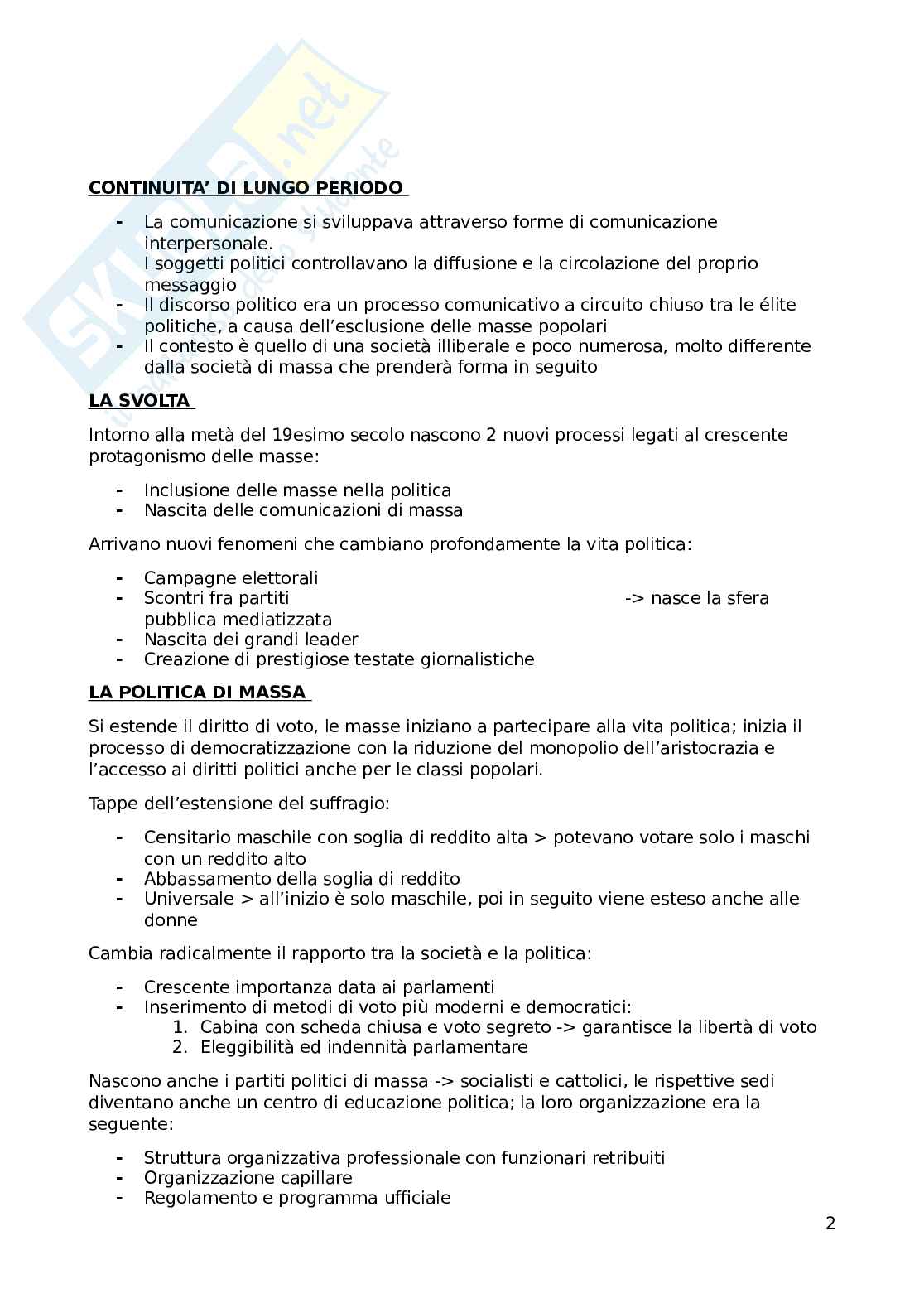 Media e politica nell'età contemporanea, prof Gagliardi Alessio Pag. 2
