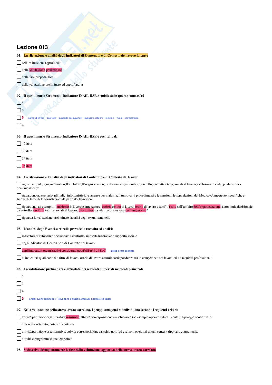 Psicologia del lavoro - Paniere compilato Pag. 16