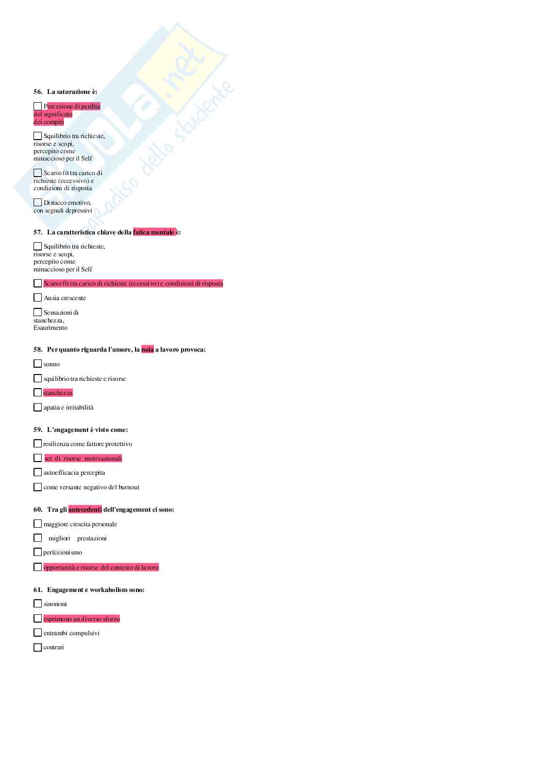 Psicologia del lavoro - Paniere compilato Pag. 41
