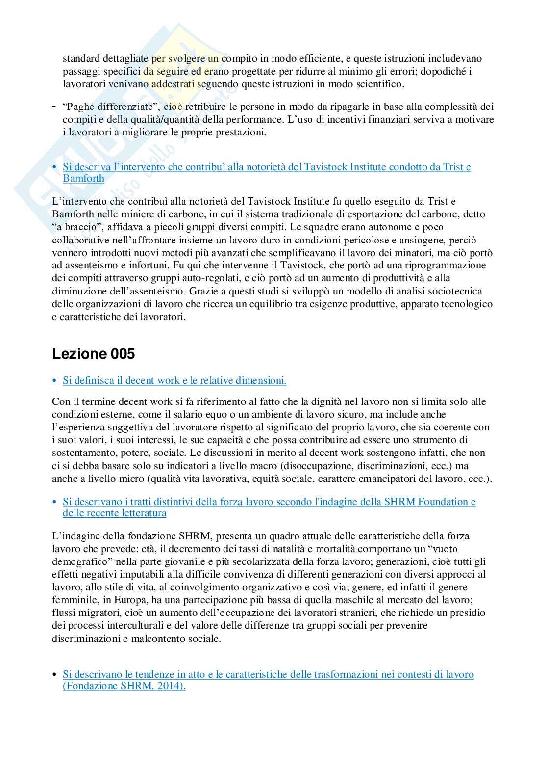 Psicologia del lavoro - Paniere compilato Pag. 71