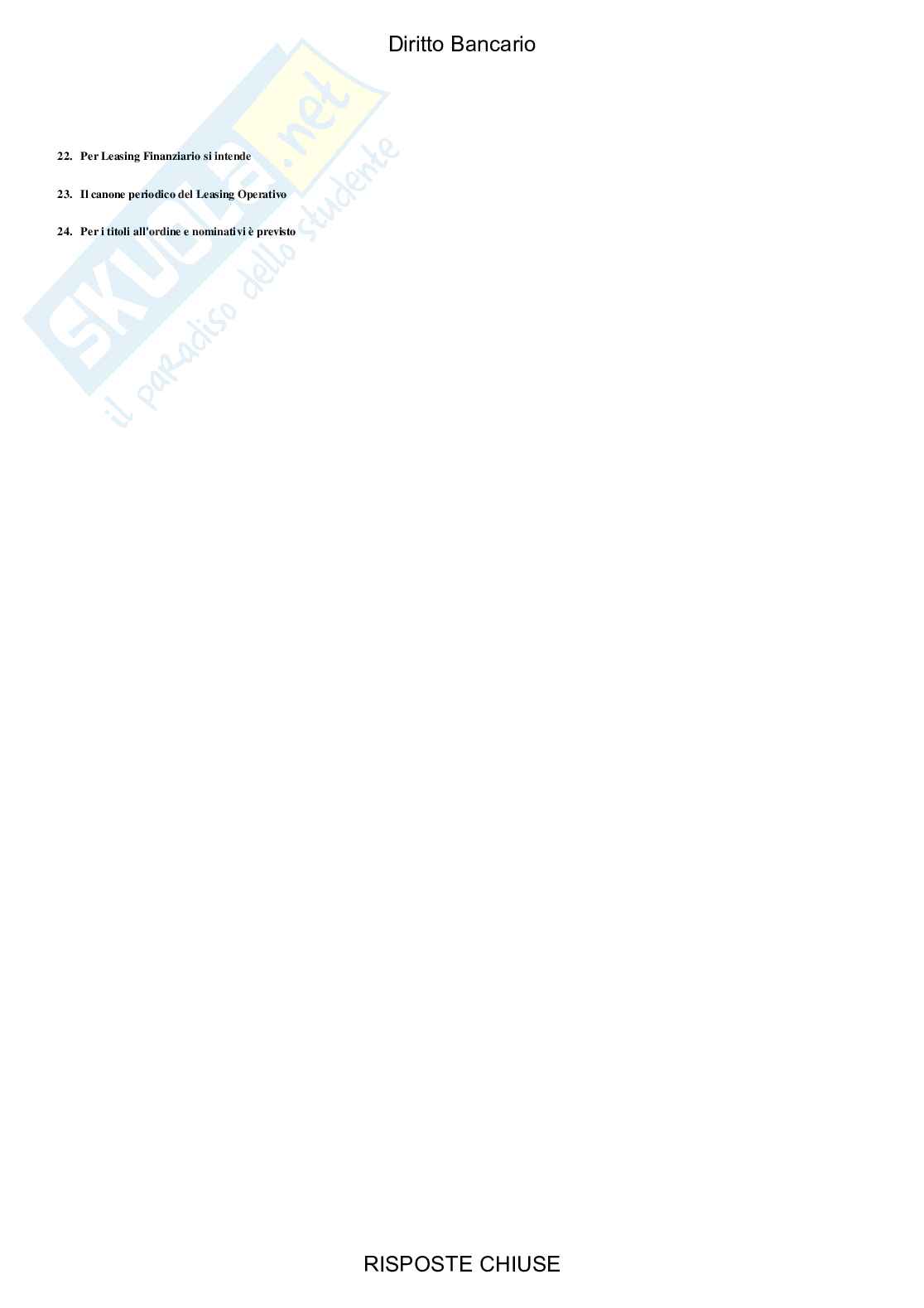 Diritto bancario - Paniere compilato Pag. 51